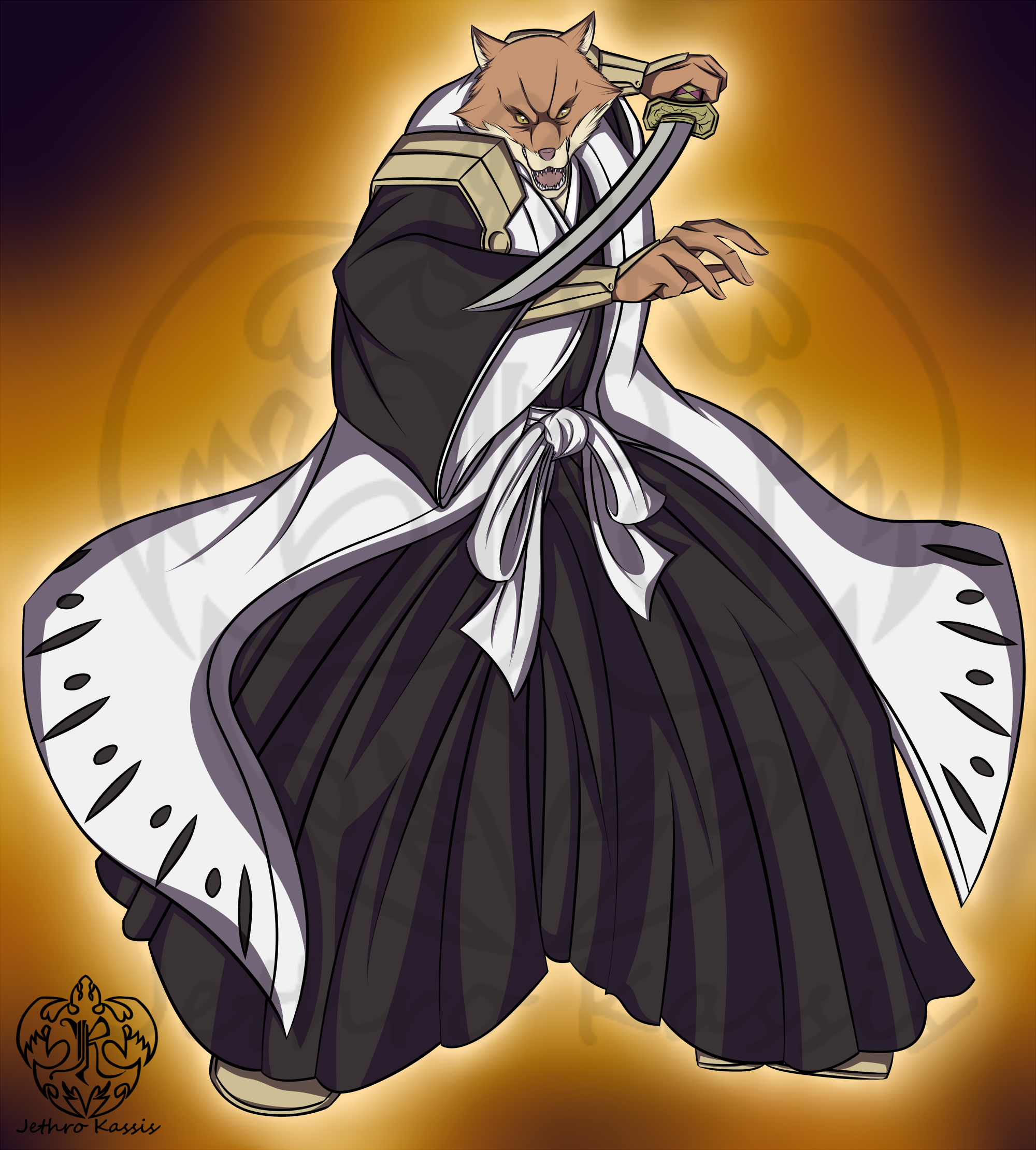 Wallpaper #eGc_9ZIBSpphPi3-s36N19 Captain Komamura Bleach Fanart Commission by Shellpuppy on