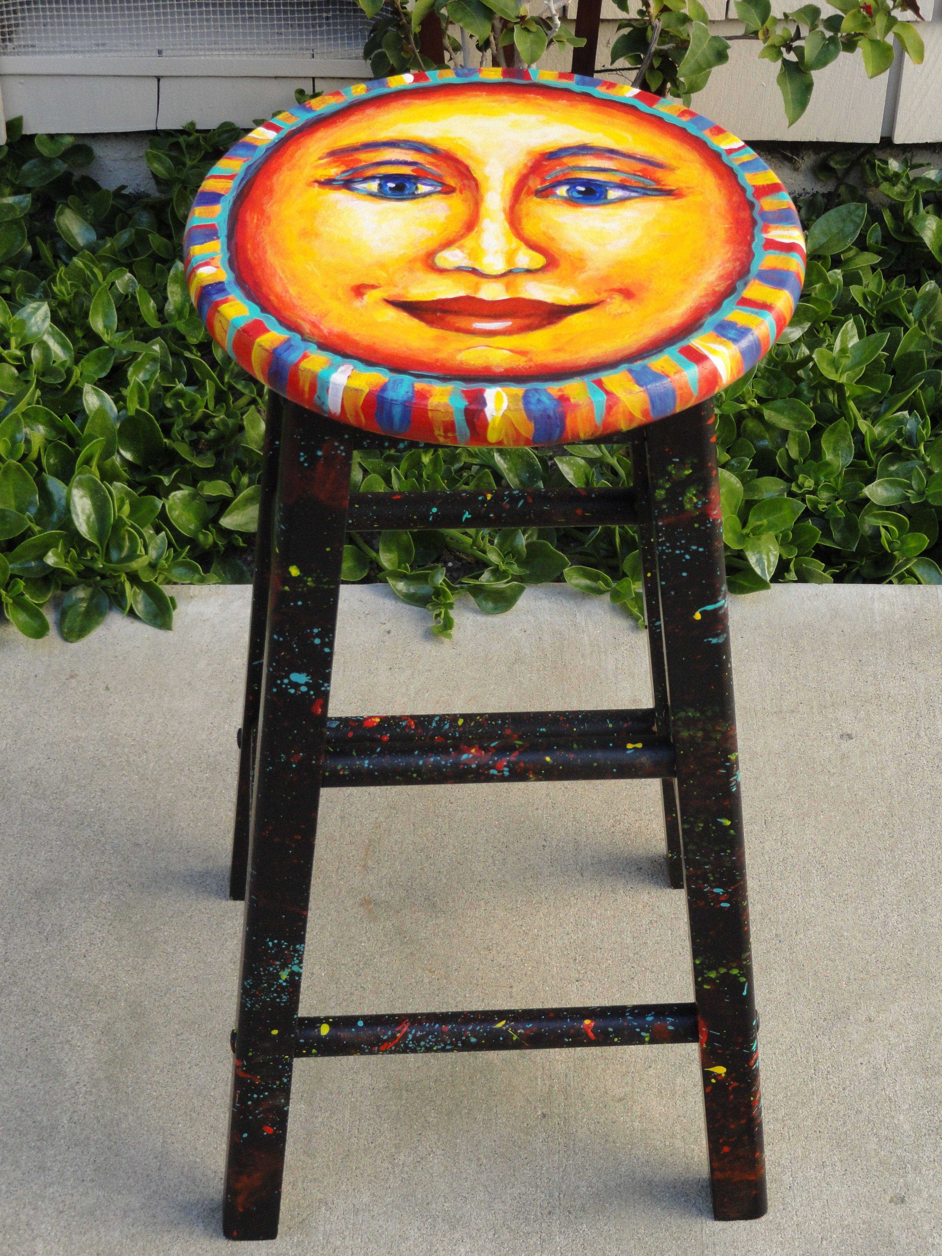 Wallpaper #7B0HLZMBlOZrFDOkWM3S281 Sunny Stool Whimsical Painted Furniture Funky Painted Furniture
