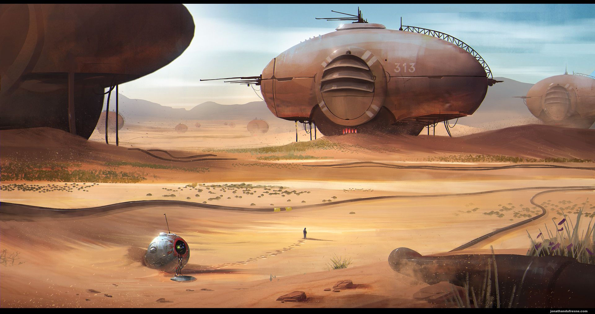 Wallpaper #QmiqI5MBSpphPi3-jjas196 Sci Fi Concept Art Desert