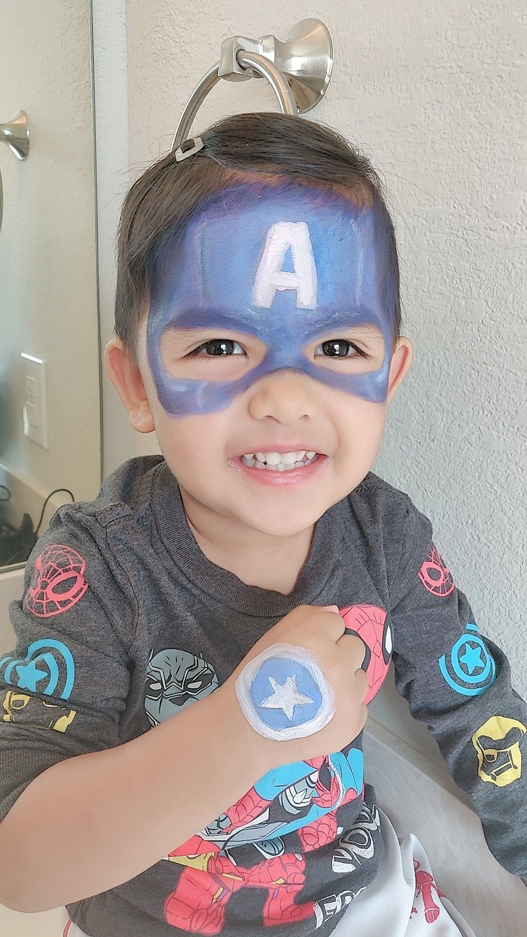 Wallpaper #X6WyOJMBVBiSkHCa345X265 Capt America Face Paint Captain America Face Paint Superhero Face