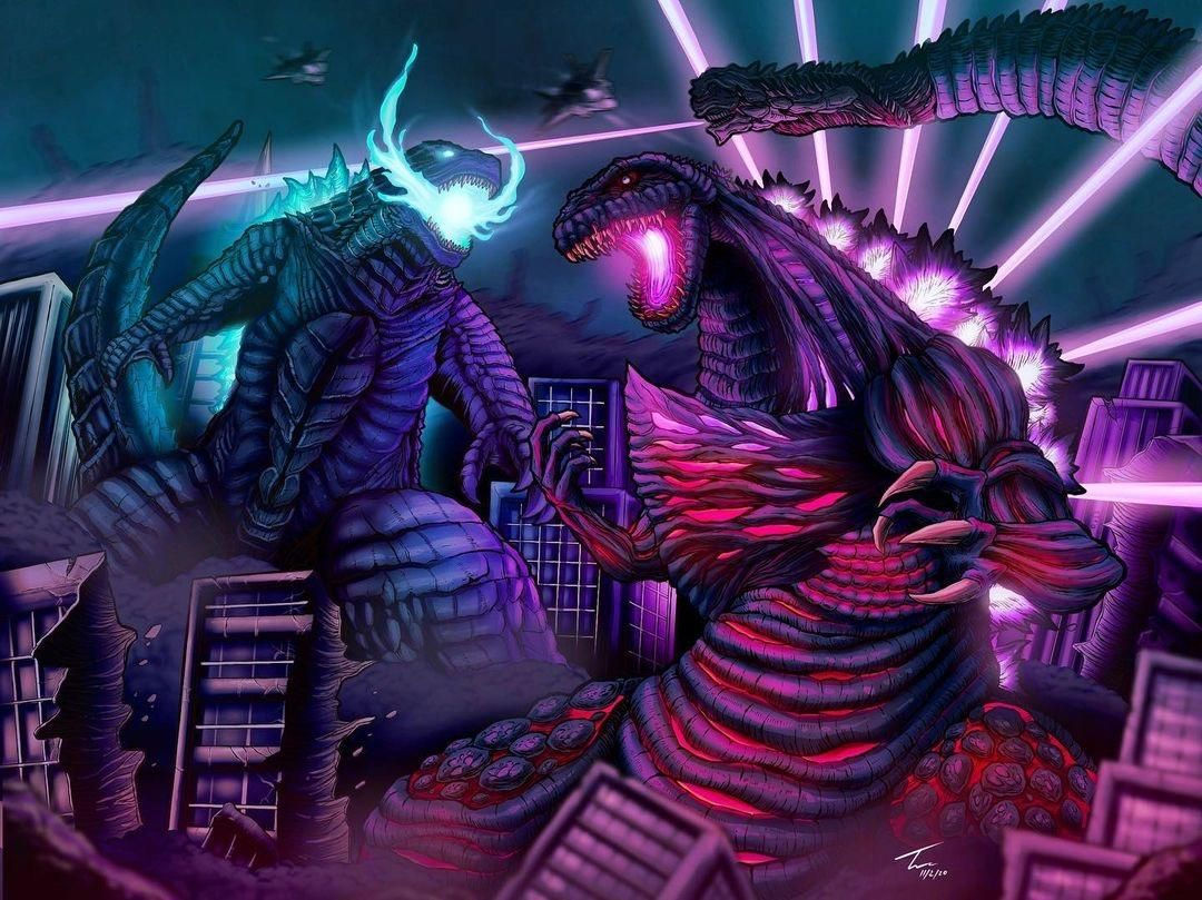 Wallpaper #wEDgL5MBJhL2WPbaU77v43 Shin Godzilla vs Monsterverse Godzilla Artofit
