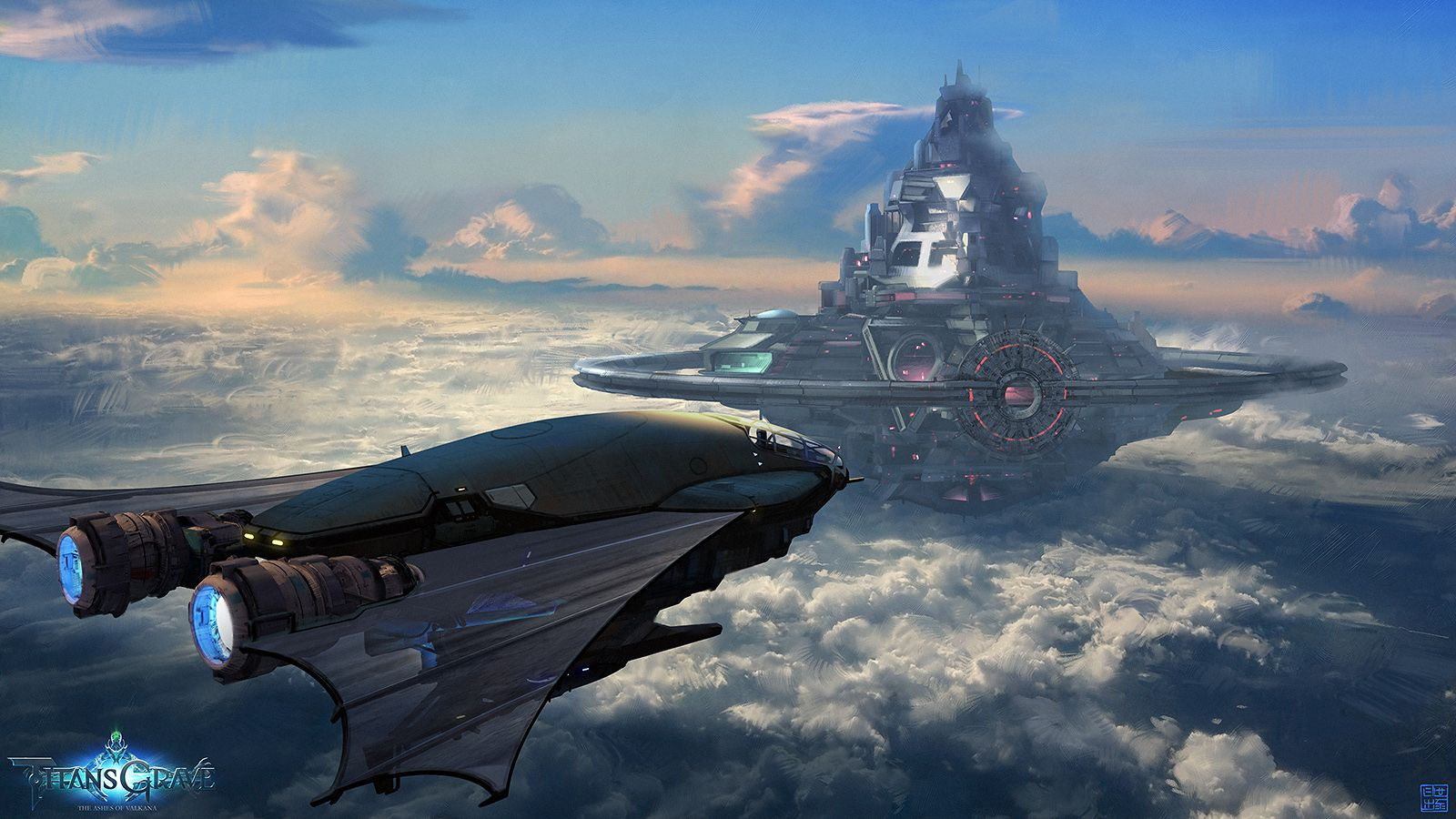Wallpaper #M3078o4Bnwiau_P6VQu342 Titansgrave Sky Castle Sci Fi Landscape Science Fiction Art