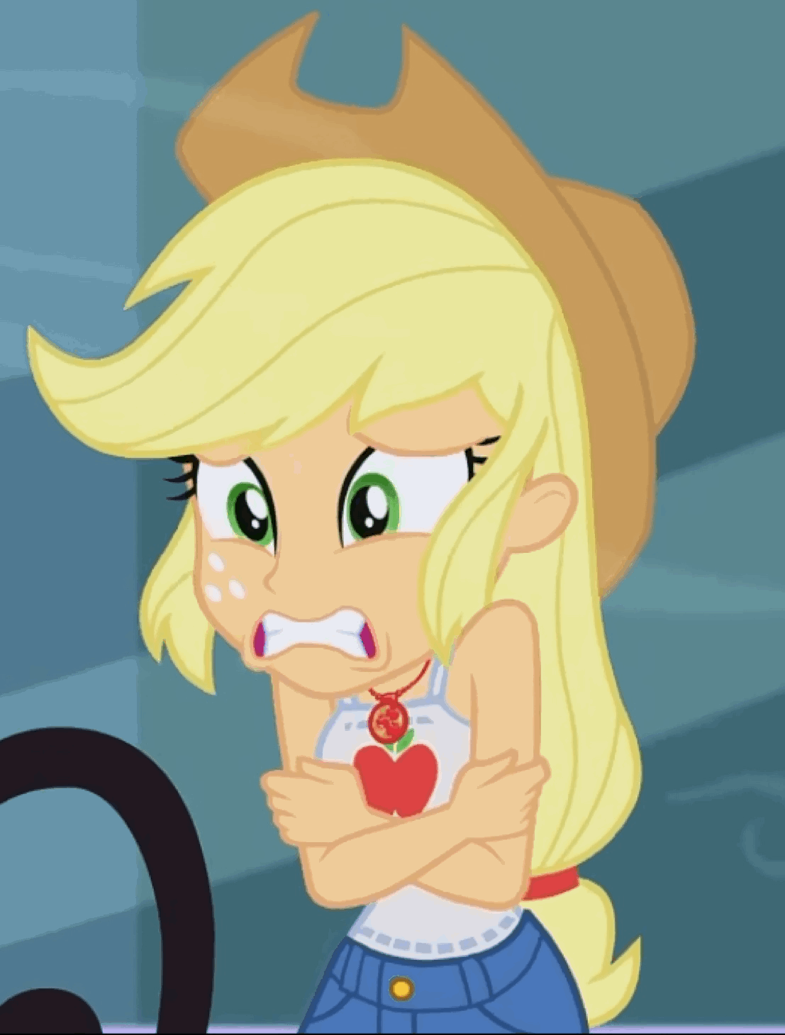 Wallpaper #CBm6Ko8BtGB6xQ78nIyP46 2000306 Animated Applejack Chattering Teeth Cold Cropped Cute