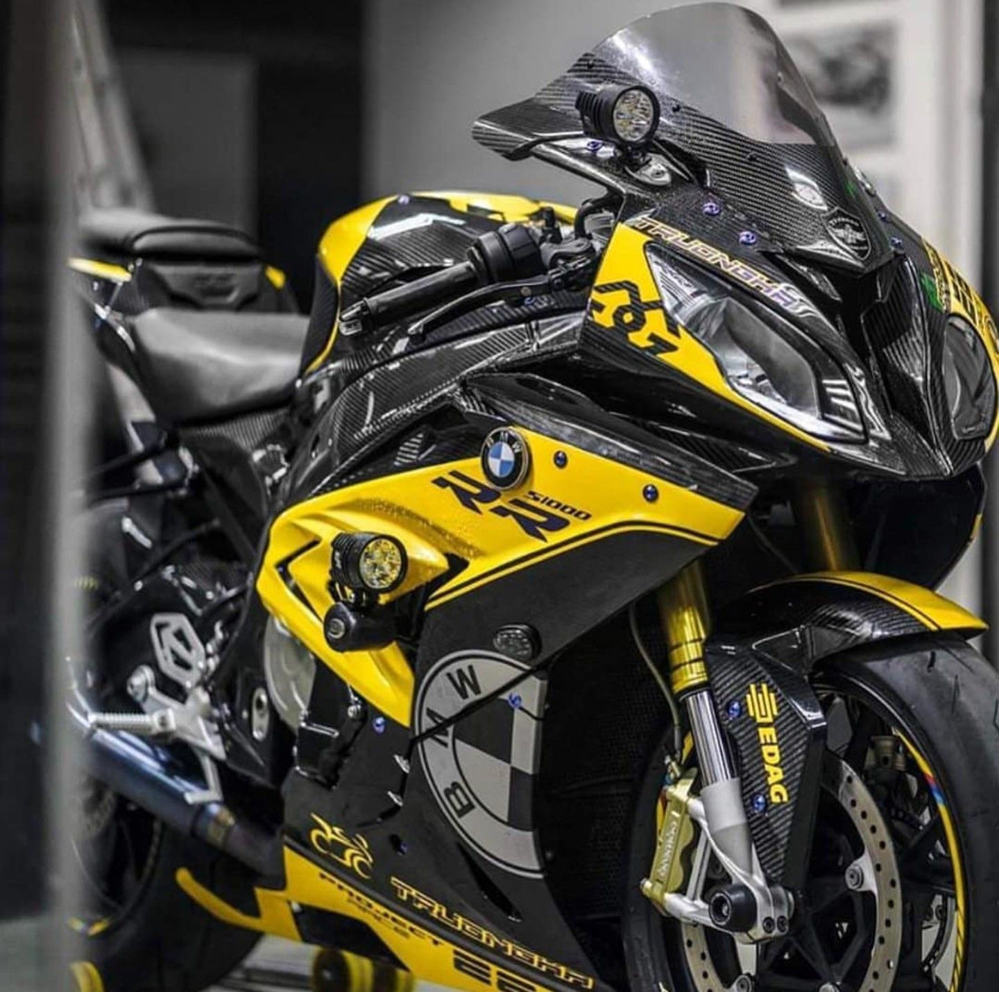 Wallpaper #hWg3HpMBSpphPi3-USjP72 BMW S1000rr Black and Yellow Custom Decal BMW Motosikletler Spor