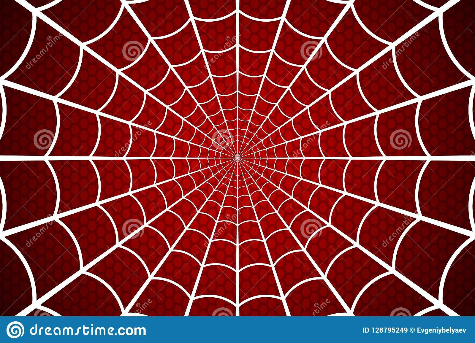 Wallpaper #52dP85IBSpphPi3-BnRA322 Spider Web Cobweb on Red Background Vector Illustration Stock Vector