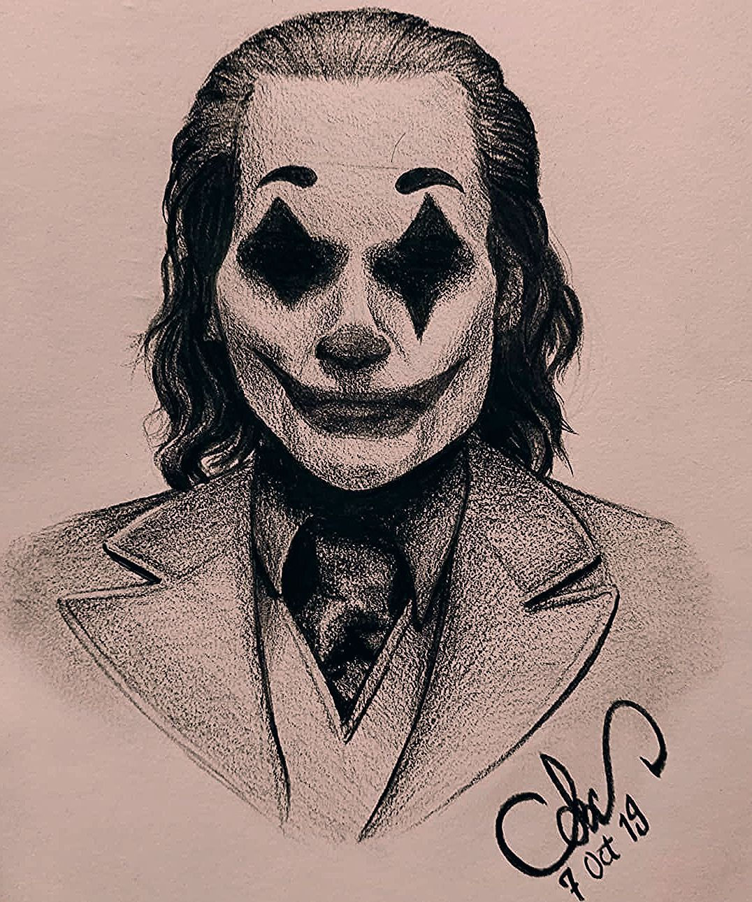 Wallpaper #NywrSZMB0E1QgA7wJvLh248 Sketch Charcoal Work 15 Hours Joker Joaquinphoenixjoker