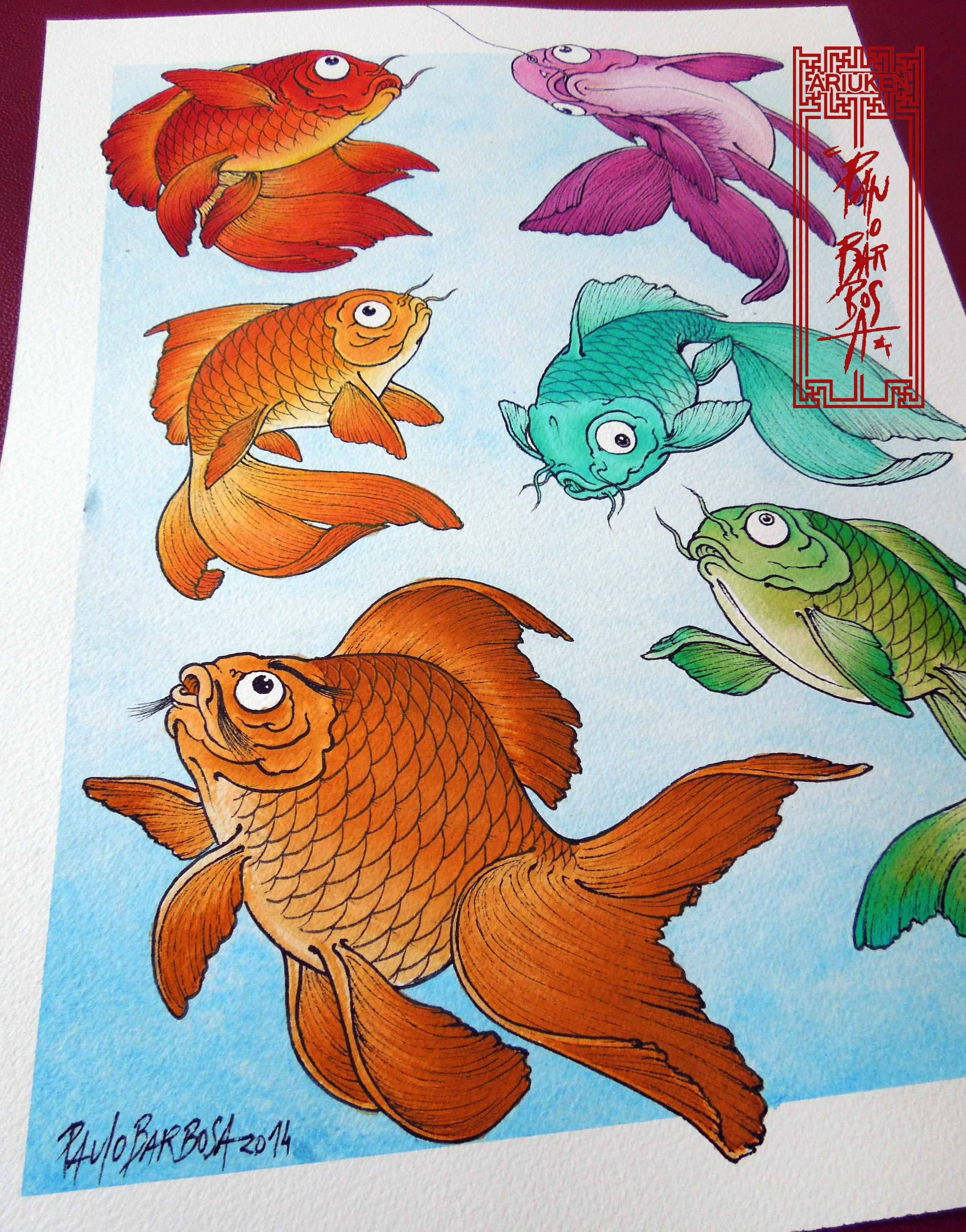 Wallpaper #5e6bc Black Yellow Koi Fish Fish Koi Tattoo Png and Vector with 5016 the