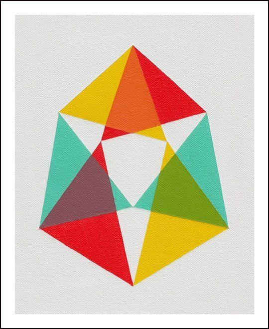Wallpaper #_7g21pIBJvJKYCmEItw-183 Triangles by Magna Triangle Art Geometric Artwork Modern Art
