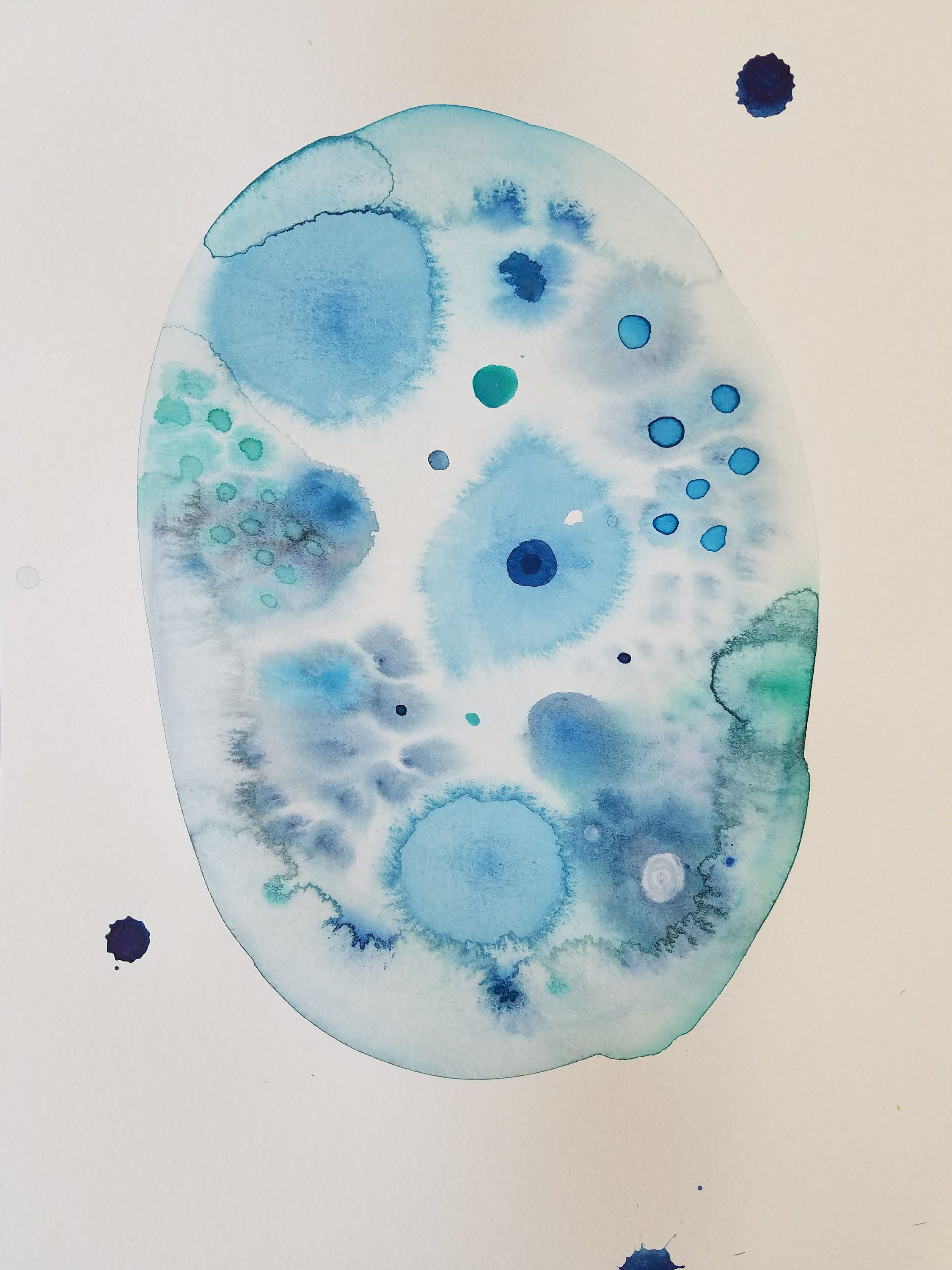 Wallpaper #c7jfPpIBJvJKYCmEmM2S2 Original Abstract Modern Watercolor Cell Watercolor Abstract