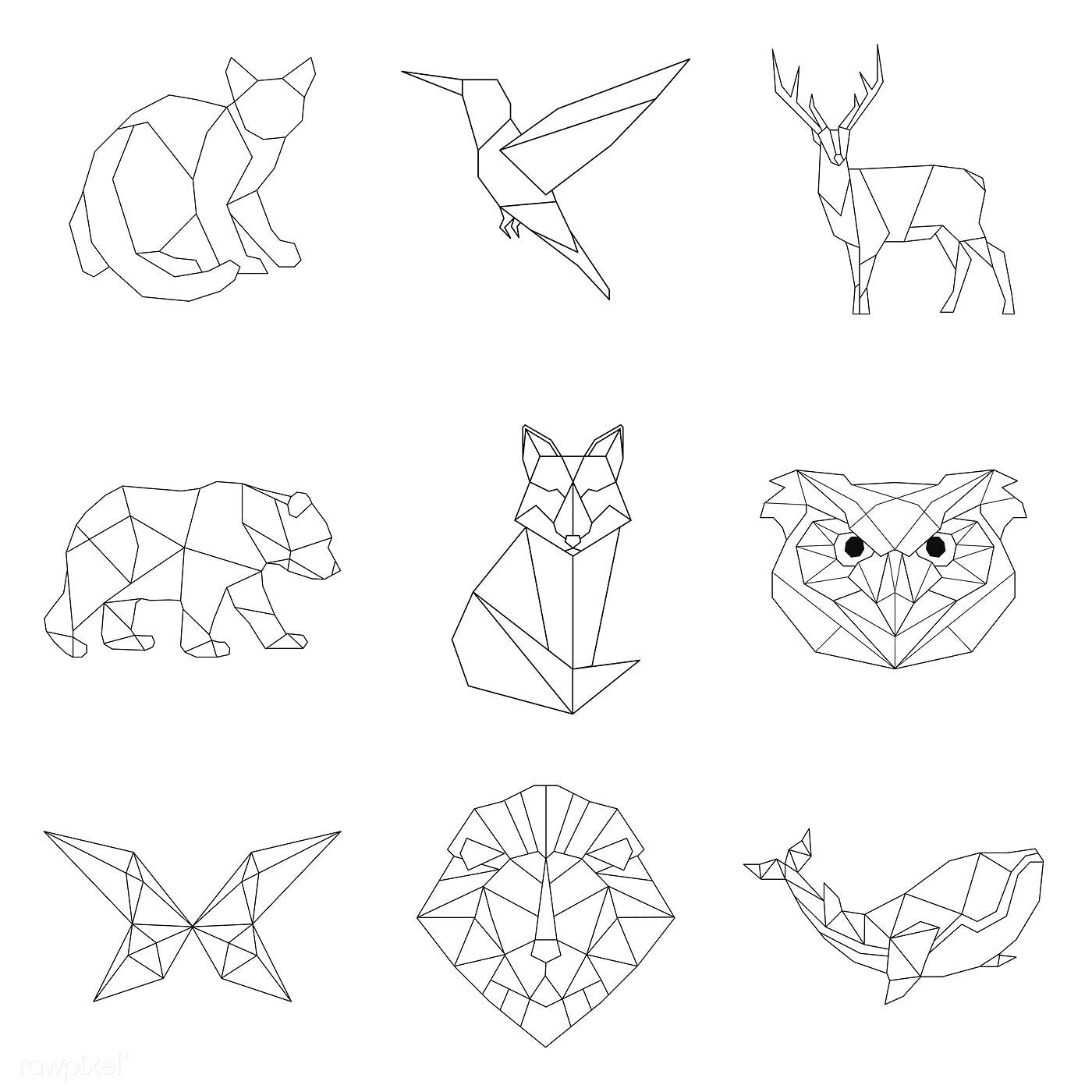 Wallpaper #hmdvBZMBSpphPi3-jLzE159 Set of Animal Linear Illustrations Free Image by Rawpixelcom Poyd