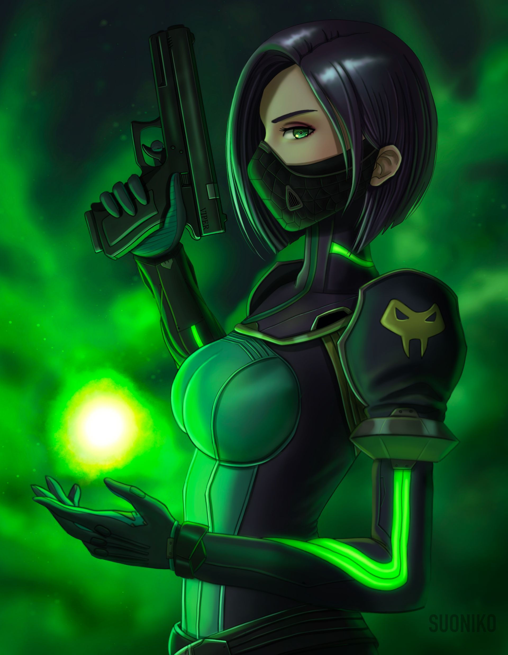 Wallpaper #23PMgY4BFI5NbQks1Bha25 Viper Valorant by Suoniko on Deviantart Animation Art Character
