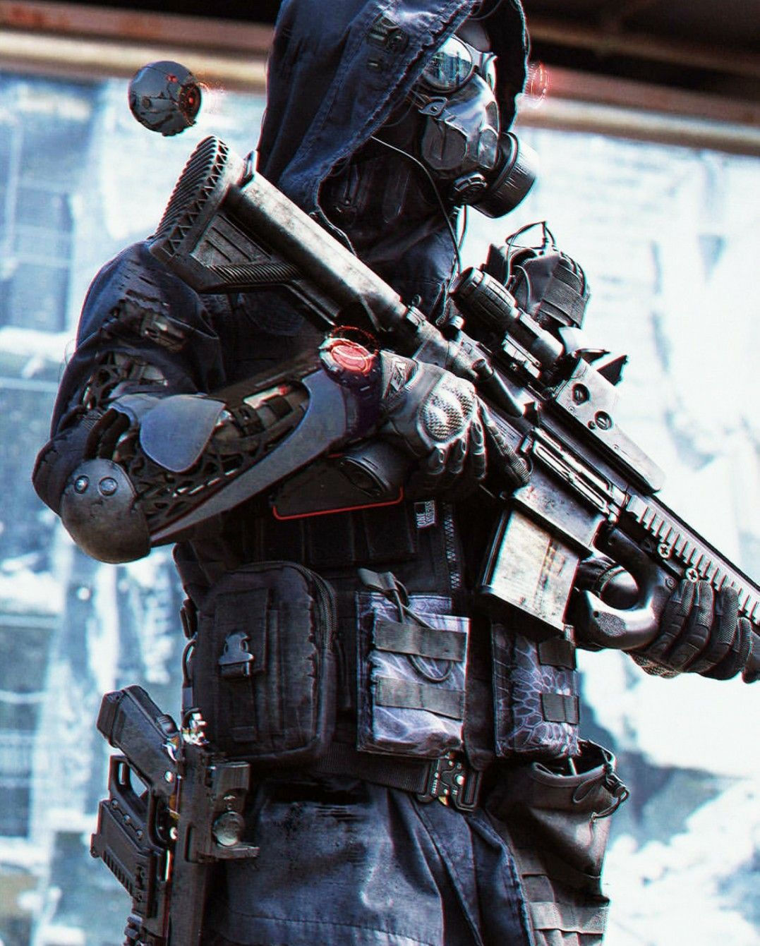 Wallpaper #AEVTk44B7YBJg1BV8J9X5 Instagram Sci Fighter Futuristic Armour Cyberpunk Character Future