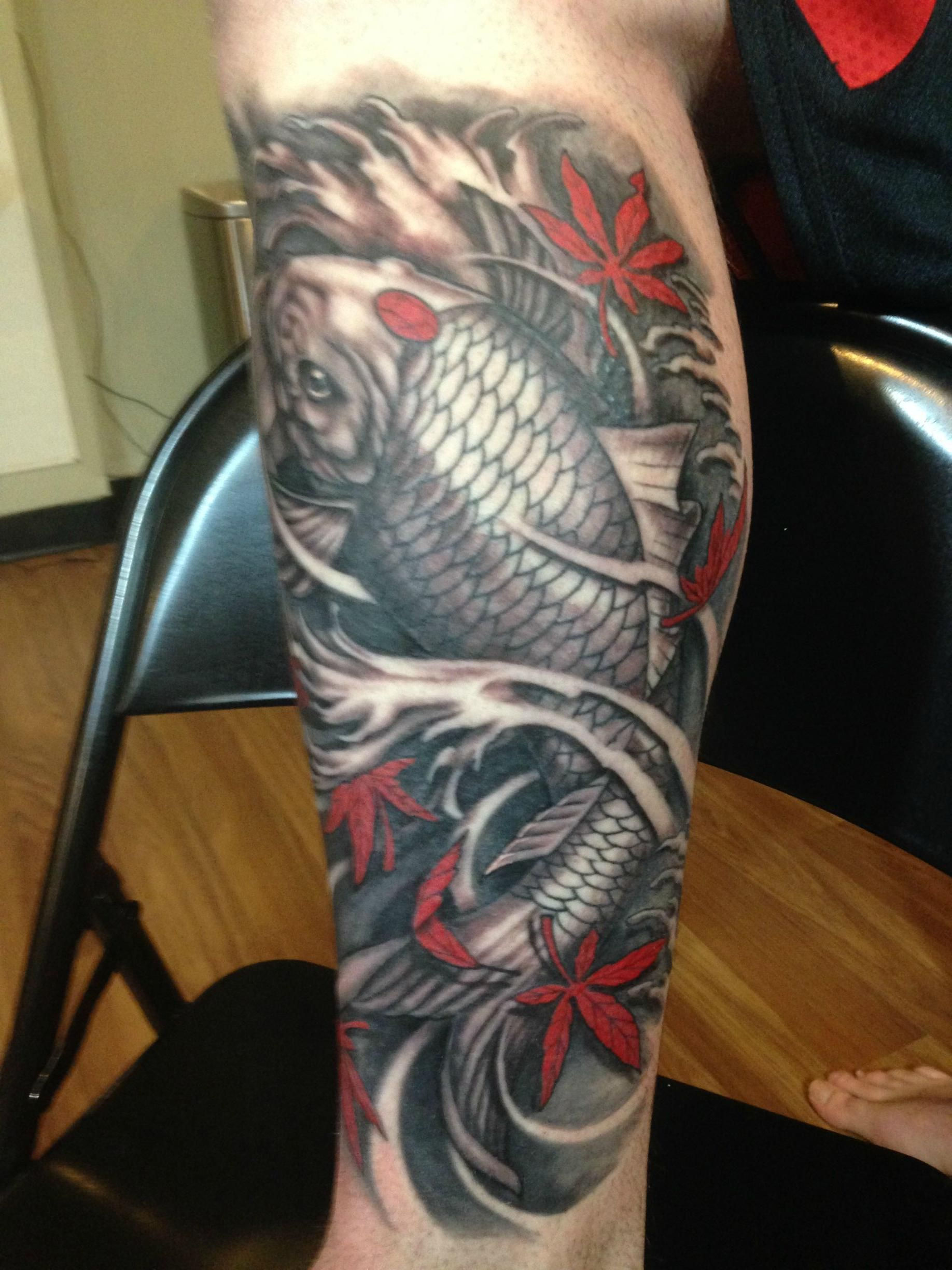 Wallpaper #4177e Half Sleeve Koi Fish Tattoo Chronic Ink
