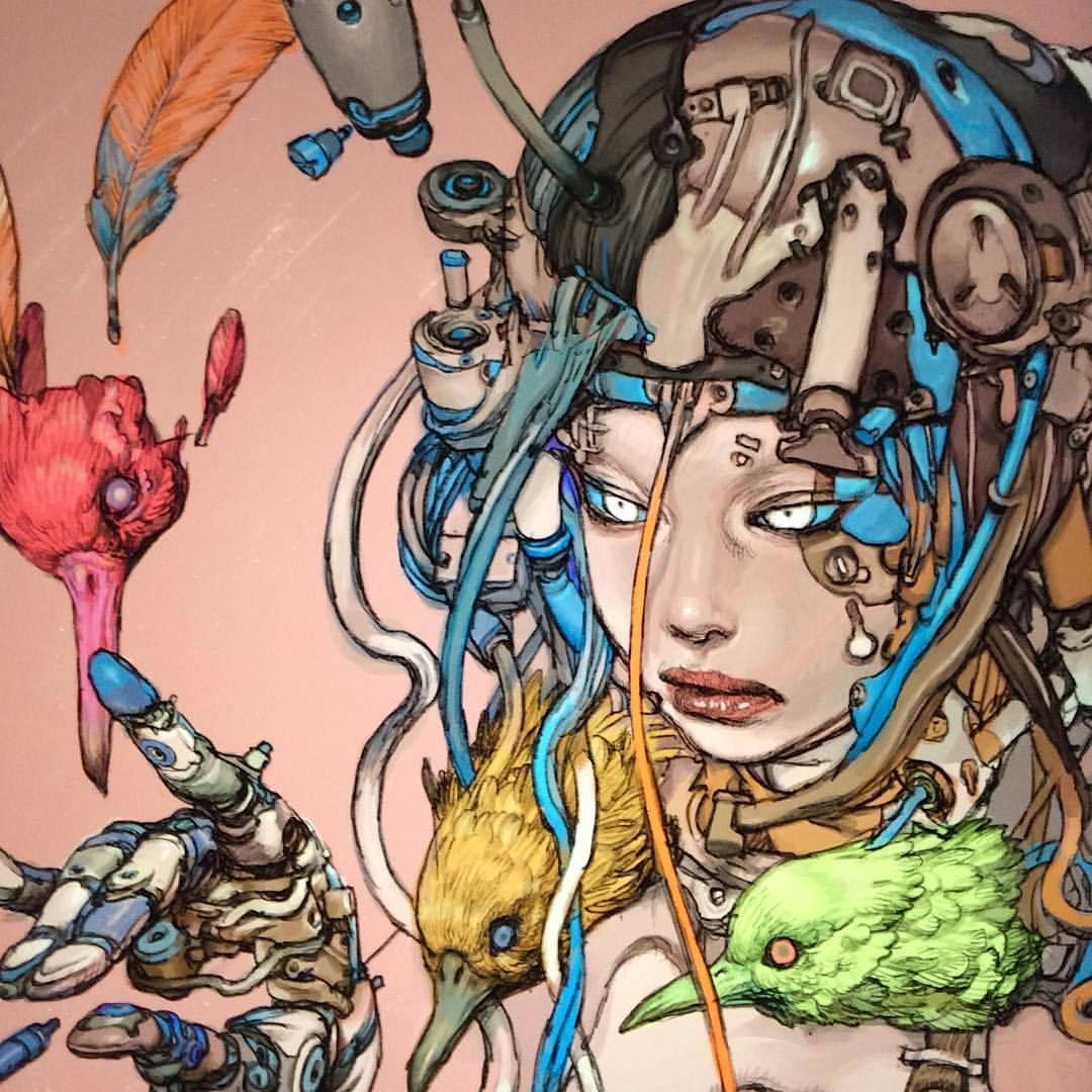 Wallpaper #fLyFO5MBMDFIMcjN7X9M264 The Art of Katsuya Terada Cyberpunk Drawing Arte Cyberpunk Character