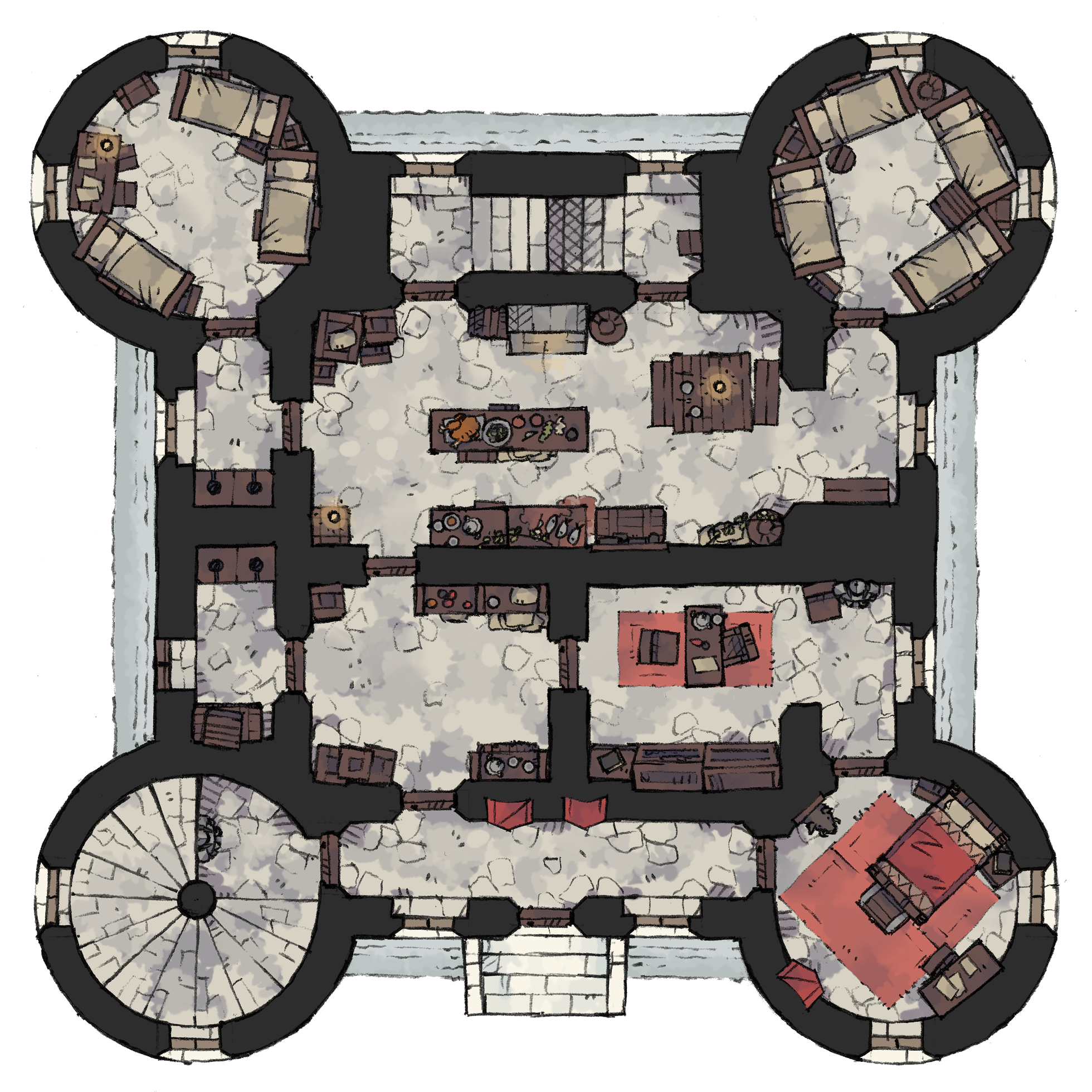 Wallpaper #nIIhQJMB0GiFKesMWcA4267 Bottom 1st Floor Tabletop Rpg Maps Dungeon Maps Fantasy City
