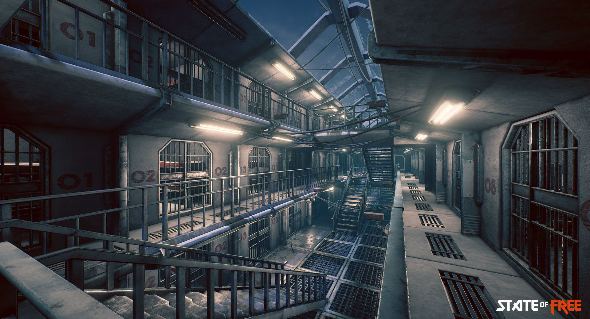 Wallpaper #O2e7CpMBSpphPi3-xtZm15 Prison Interior by at Binarylatin Httpswwwartstationcomartwork