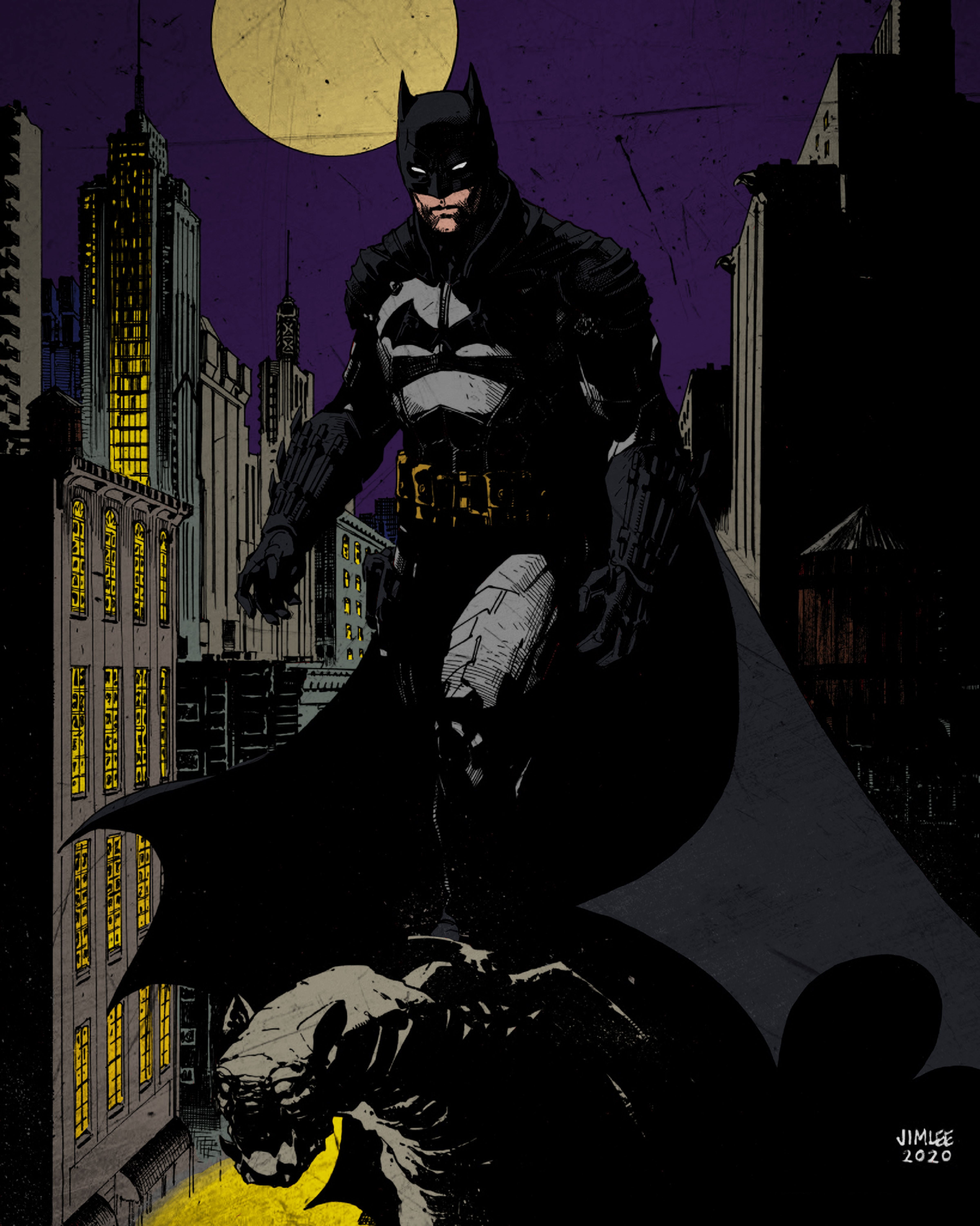 Wallpaper #BRn9H48BtGB6xQ78iH3W58 Recolored Jim Lee Batman Poster Batman vs Joker Batman Poster