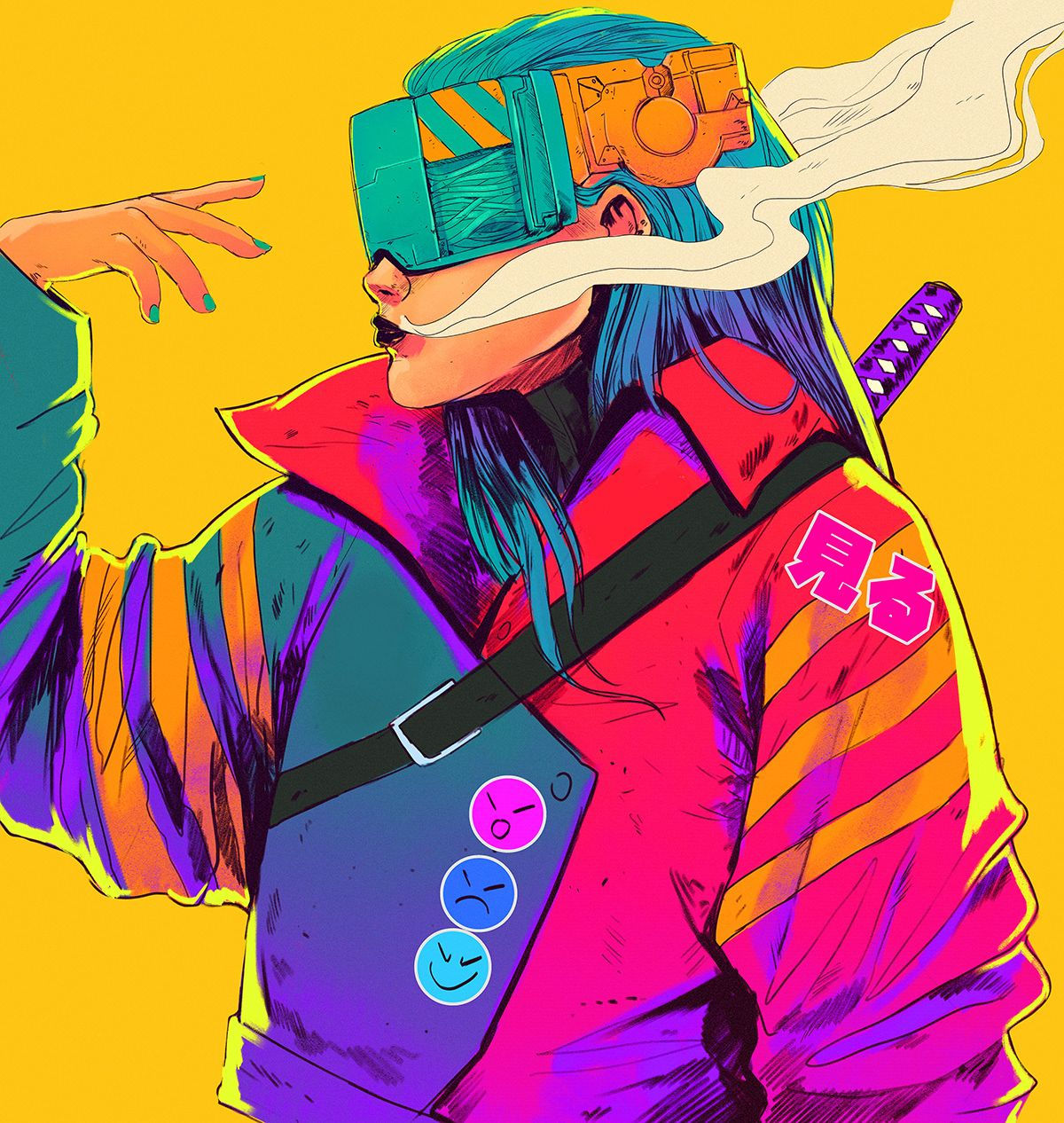Wallpaper #fLyFO5MBMDFIMcjN7X9M174 Cyberpunk Illustrations Cyberpunk Personagem Cyberpunk Desenhos De