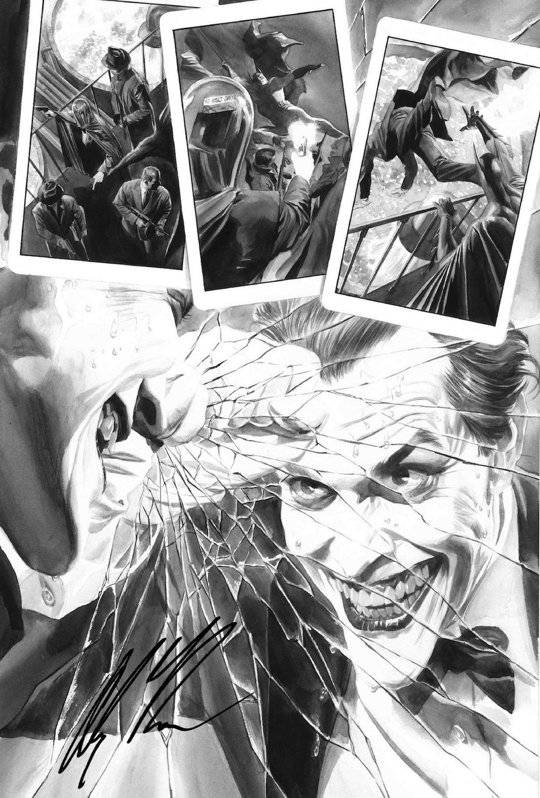 Wallpaper #6mgpH5MBSpphPi3-WCp169 Joker Monster in the Making Lithograph Signed Numbered Alex Ross