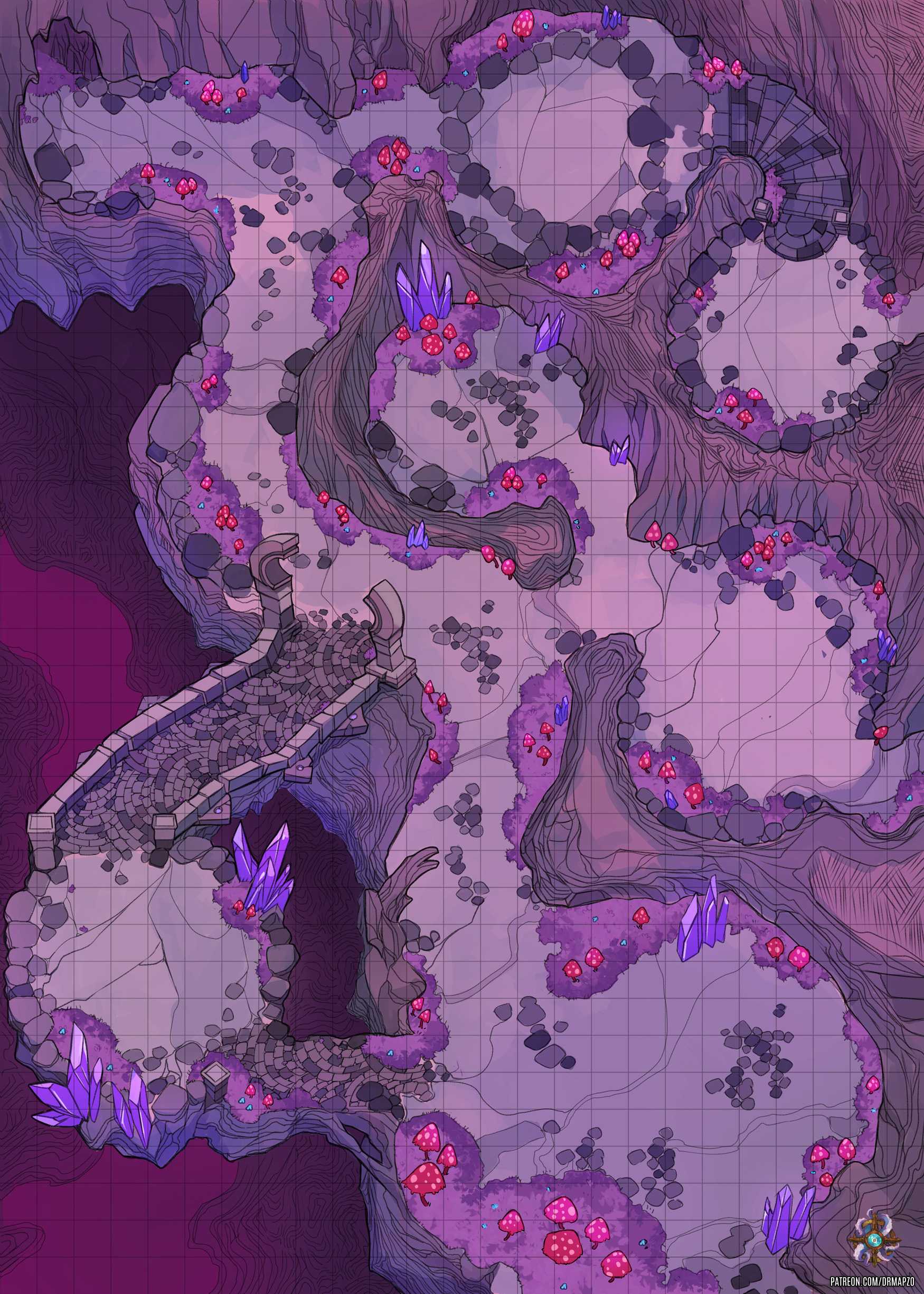 Wallpaper #nIIhQJMB0GiFKesMWcA4147 Mushroom Cave 25x35 Battlemaps Tabletop Rpg Maps Dungeon Maps Dnd