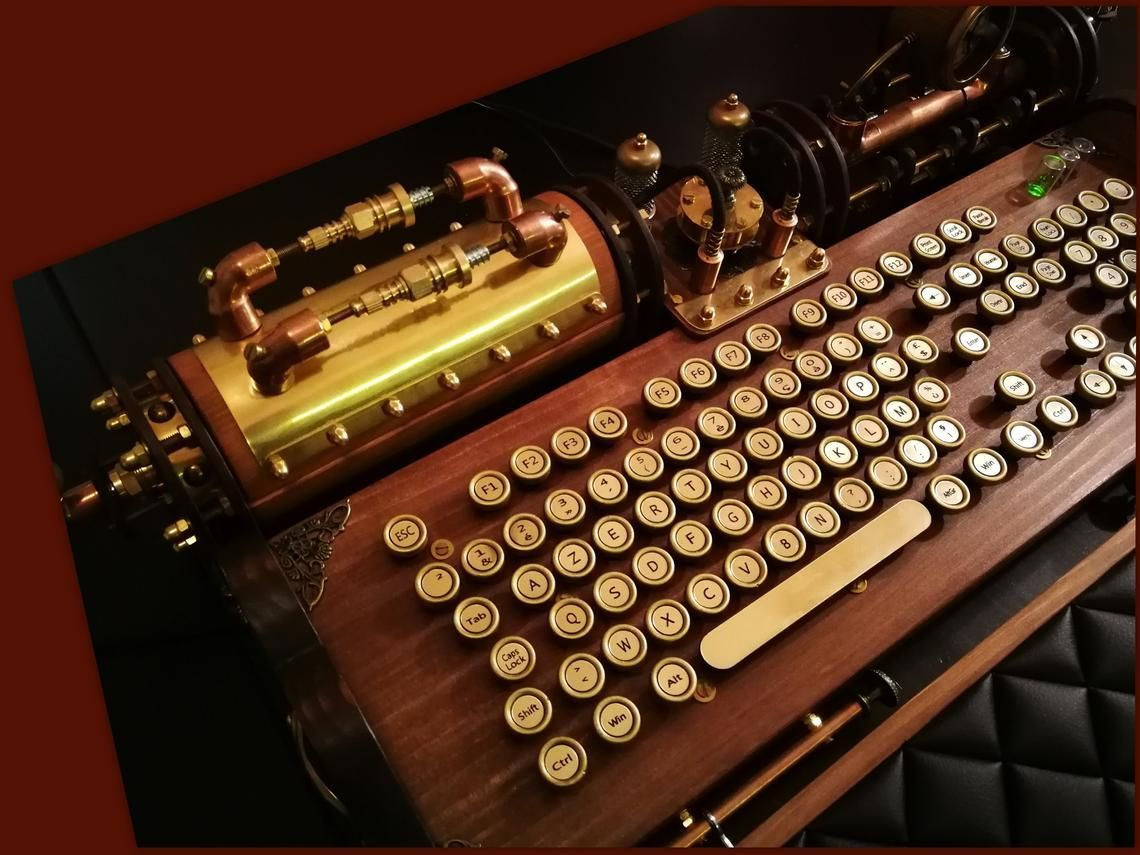 Wallpaper #I6WROJMBVBiSkHCaw440288 Steampunk PC Keyboard and Mouse Steampunk Stuff Steampunk