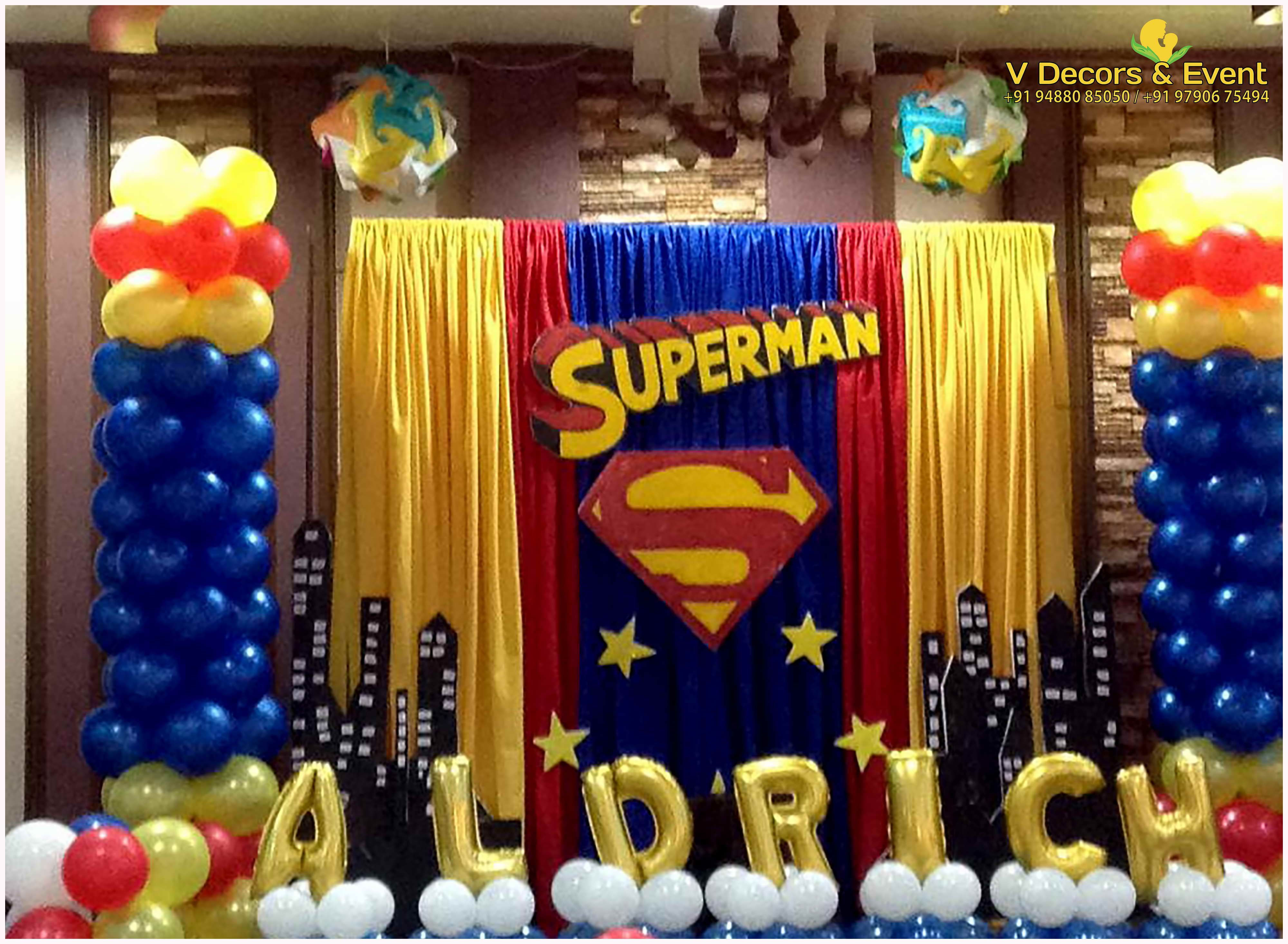 Wallpaper #UDHkNZMB5zzyi_yYPlhx106 Themed Birthday Decorations Pondicherry Superman Birthday Party