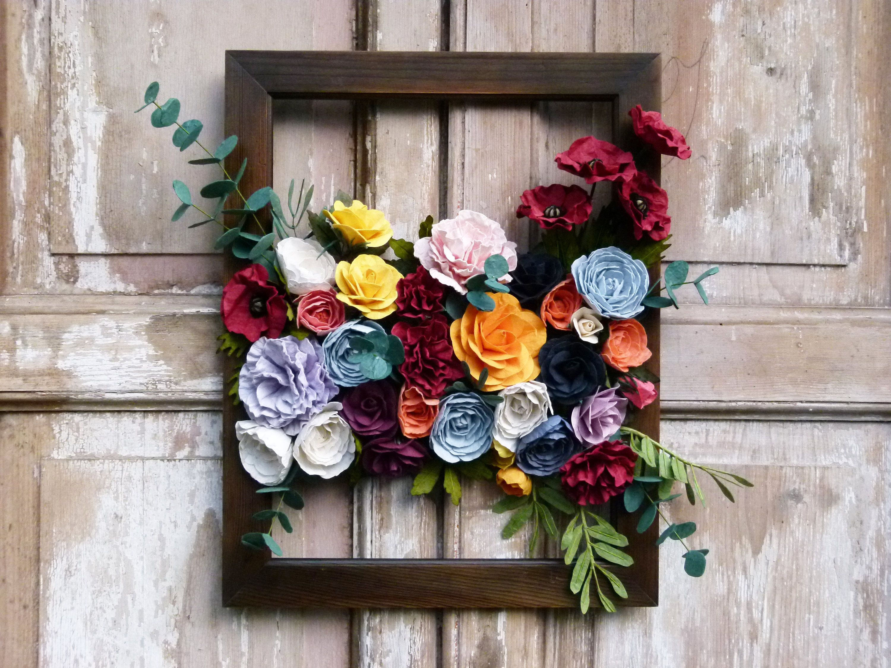 Wallpaper #vmhUIpMBSpphPi3-3TKg35 Image Result for Framed Paper Flower Wall Decor Hanging Flower Wall