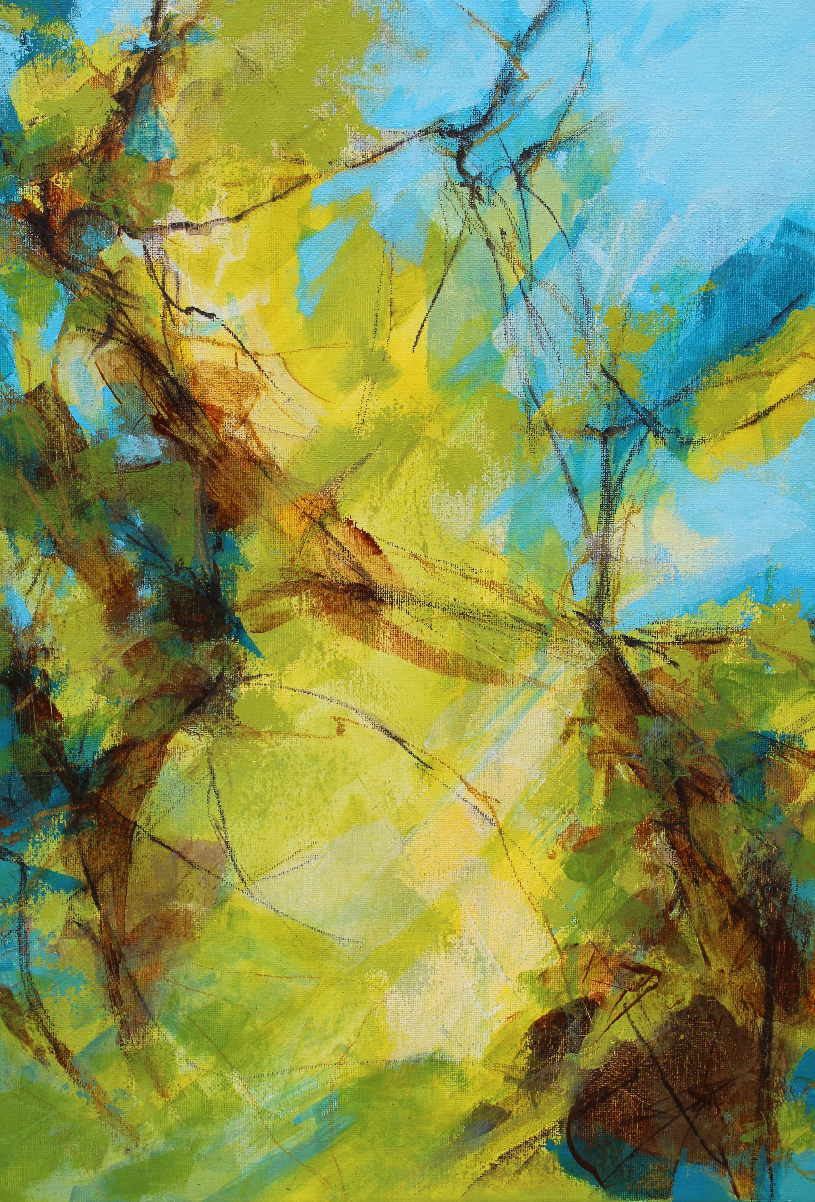 Wallpaper #BWgvFZMBSpphPi3-Zwec84 Abstract Painting Using Acrylic and Derwent Inktense Pencilsinspired