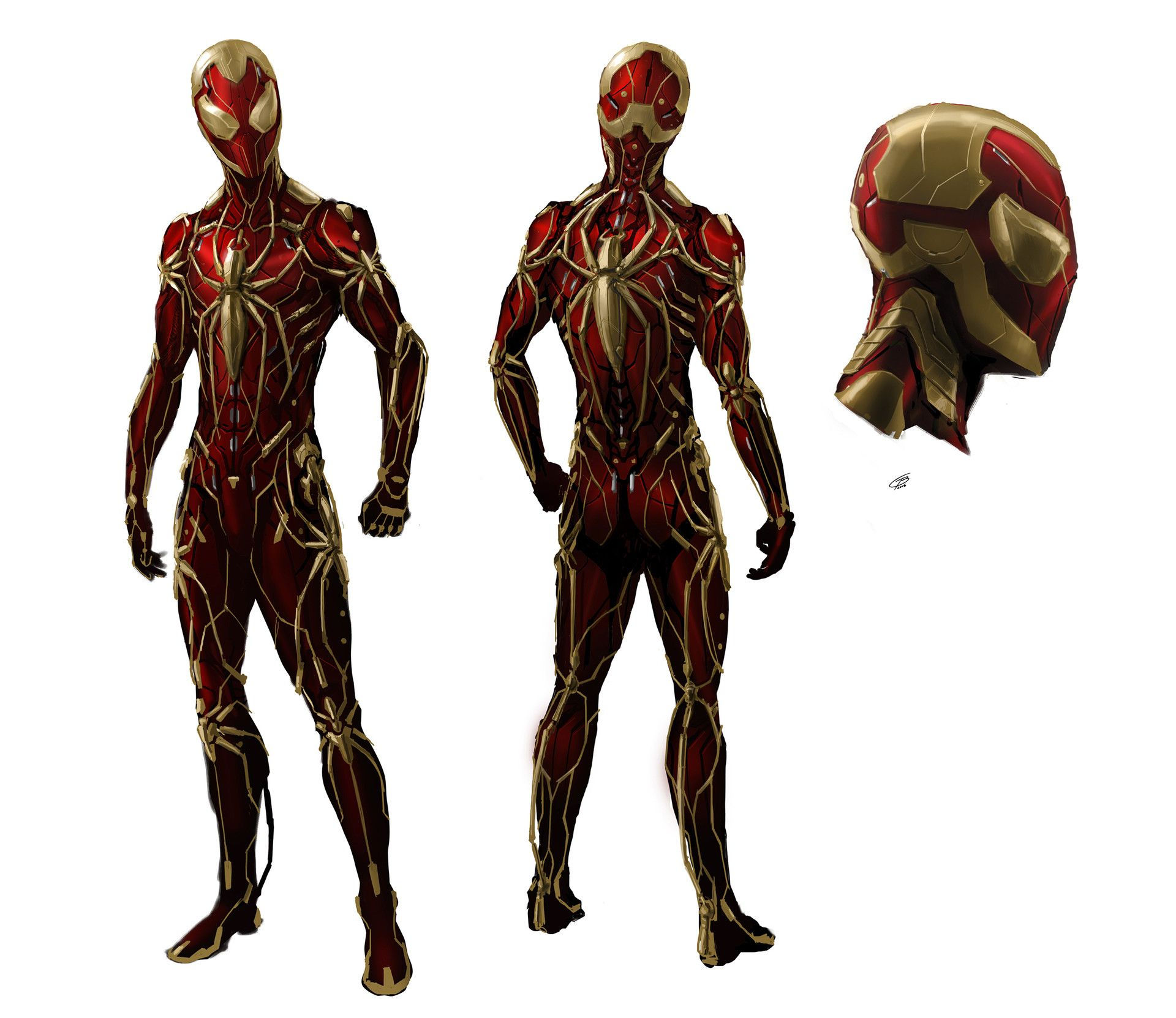 Wallpaper #j6U0MpMB0vj5YdARHNPk79 Artstation Iron Spider Concept Fan Art Guy Bourraine Jr