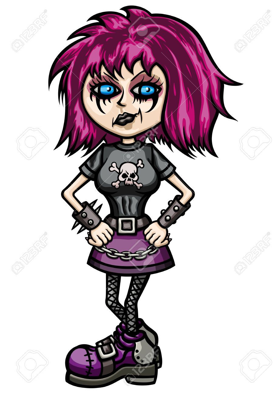 Wallpaper #59e9f Cartoon Punk Rock Hair 12381474 Vector Art at Vecteezy