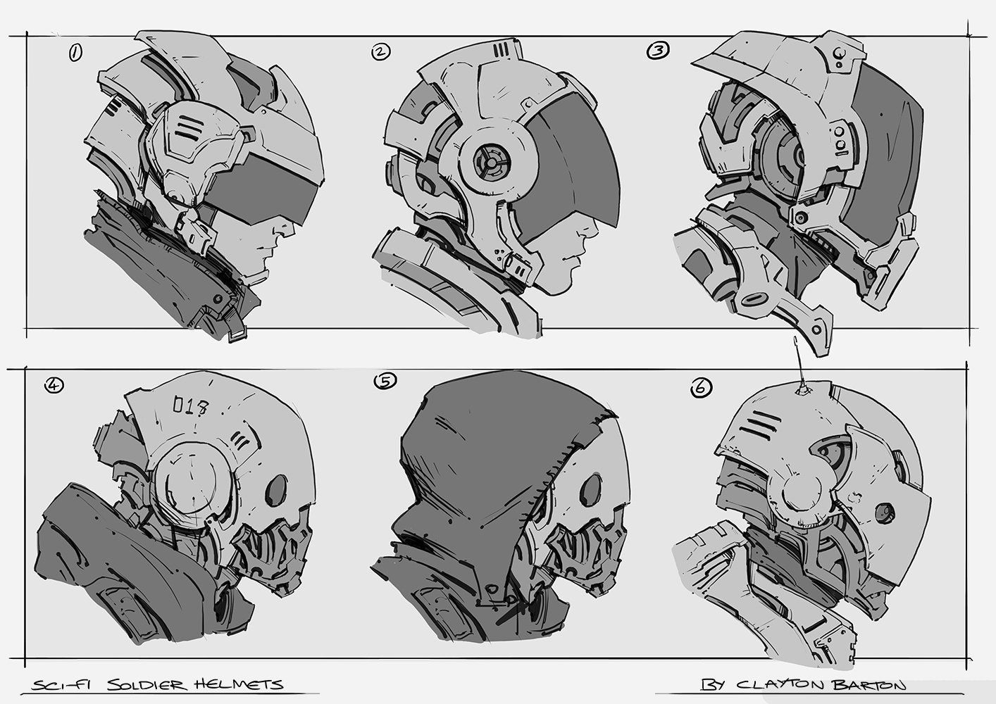 Wallpaper #fz9aPJMBLiIJ4c9OJZHX249 The Art of Clayton Barton Sci Fi Soldier Helmetsjpg Sci Fi Concept