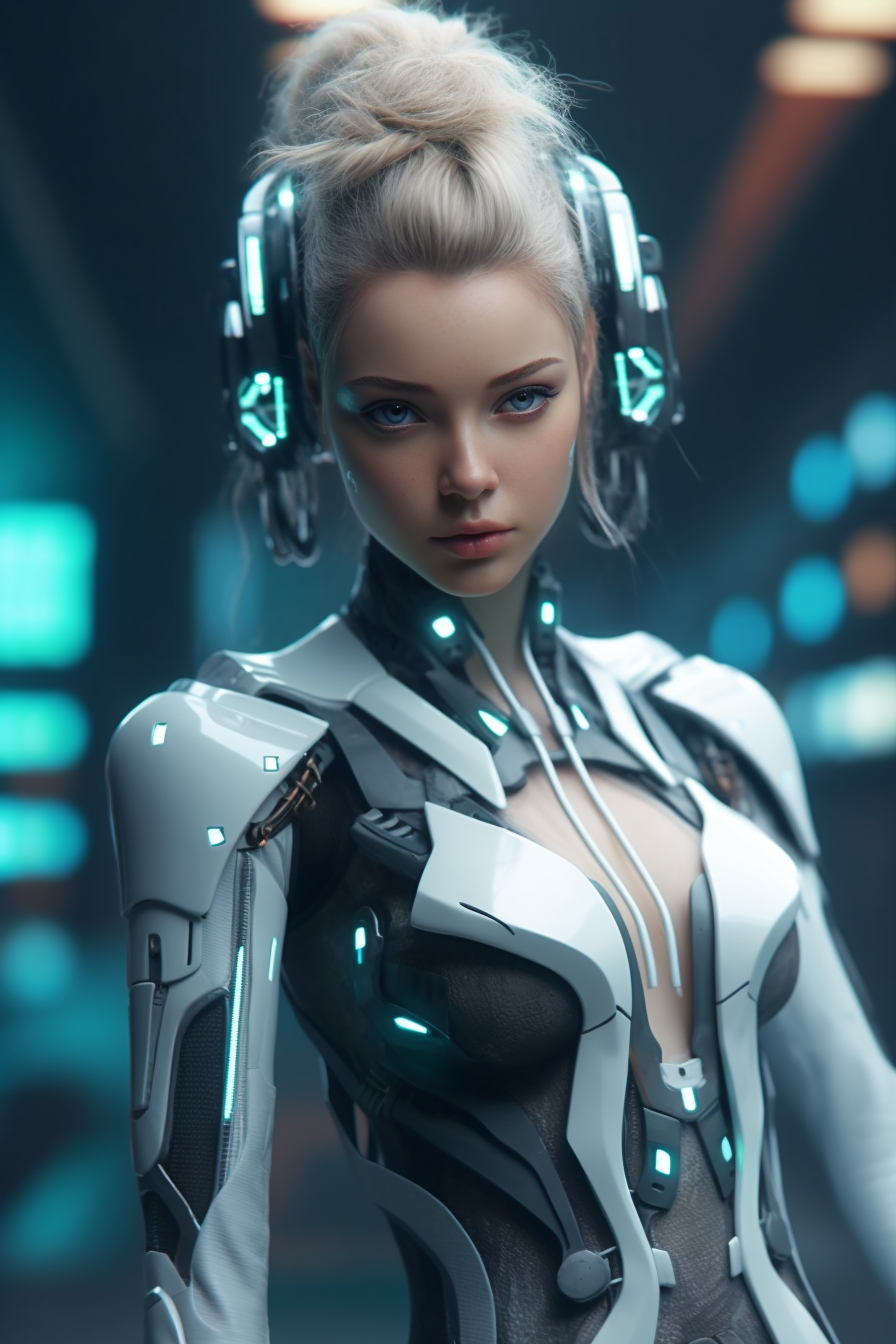 Wallpaper #4LhF25IBJvJKYCmEM_VT335 Cyberpunk Girl Cyberpunk Fashion Cyberpunk 2077 AI Robot Robot Art