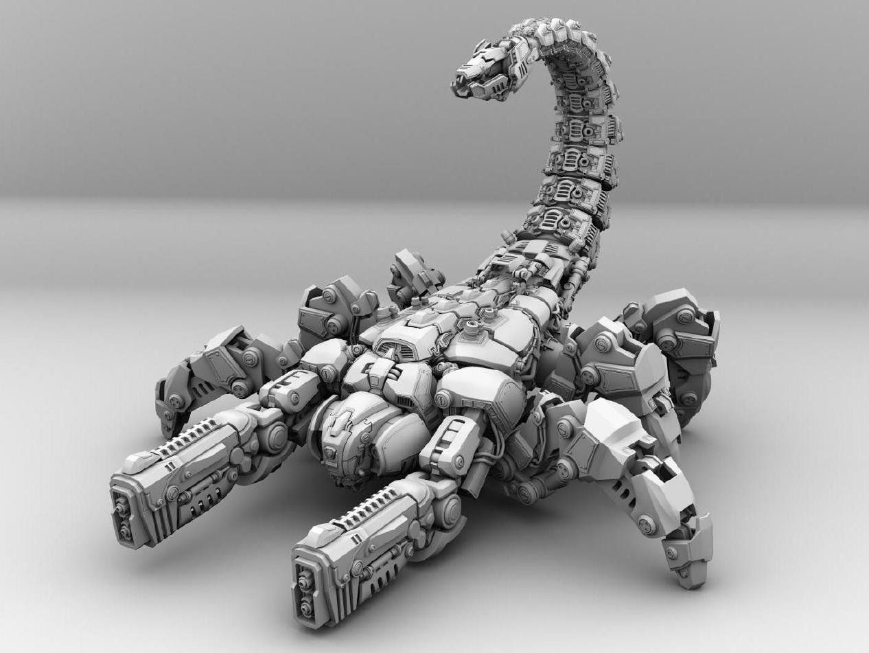 Wallpaper #C2hEFpMBSpphPi3-uguN143 Scorpion Alex V Robot Concept Art Robot Art Robot Animal