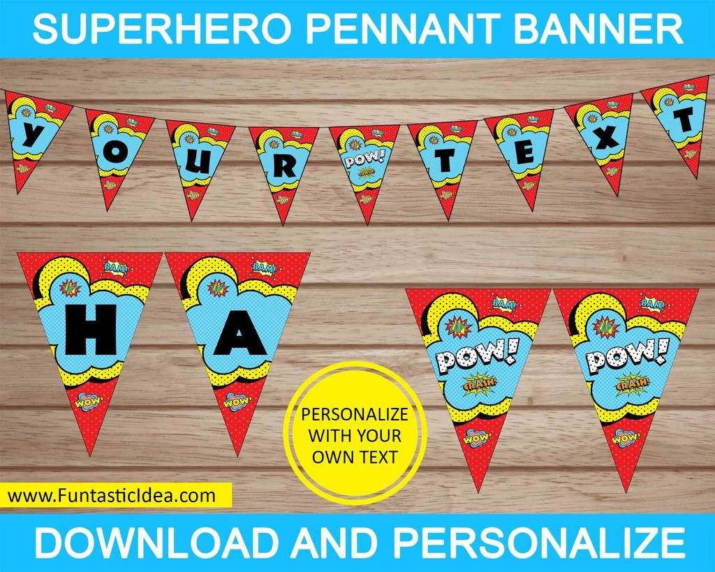 Wallpaper #EjHONZMB5zzyi_yYEVil96 Superhero Party Pennant Banner Pennant Banners Pennant Banner