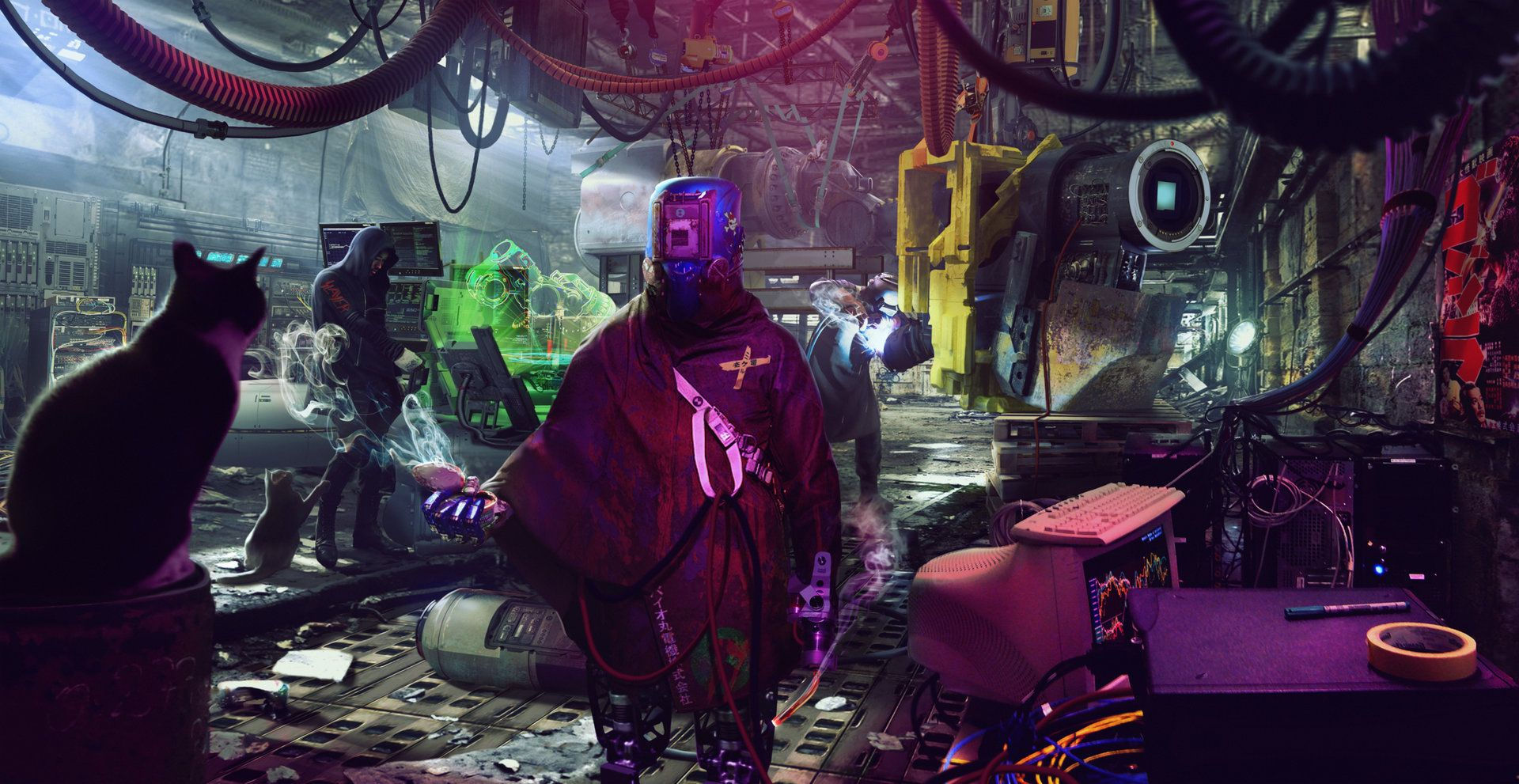 Wallpaper #mn2I8I4Bnwiau_P6YwbF21 The Workshop Nicodemus Mattisson Sci Fi Concept Art Cyberpunk Art