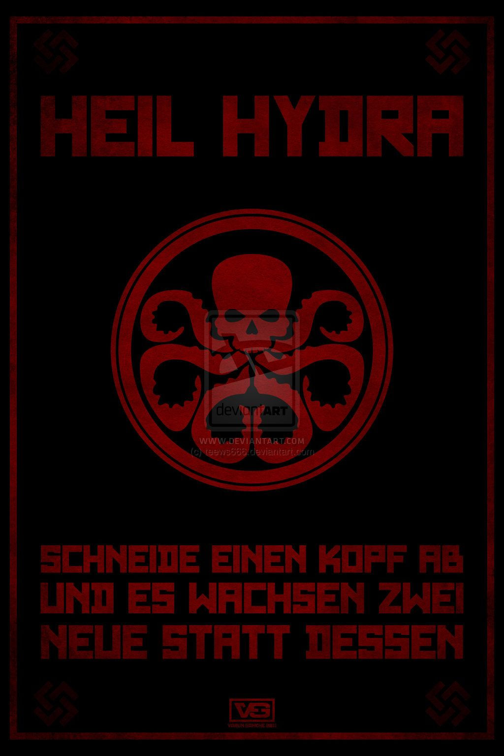 Wallpaper #e2cOBpMBSpphPi3-b78W162 Heil Hydra by Teews666 on Deviantart Fumetti Marvel Schizzi Di