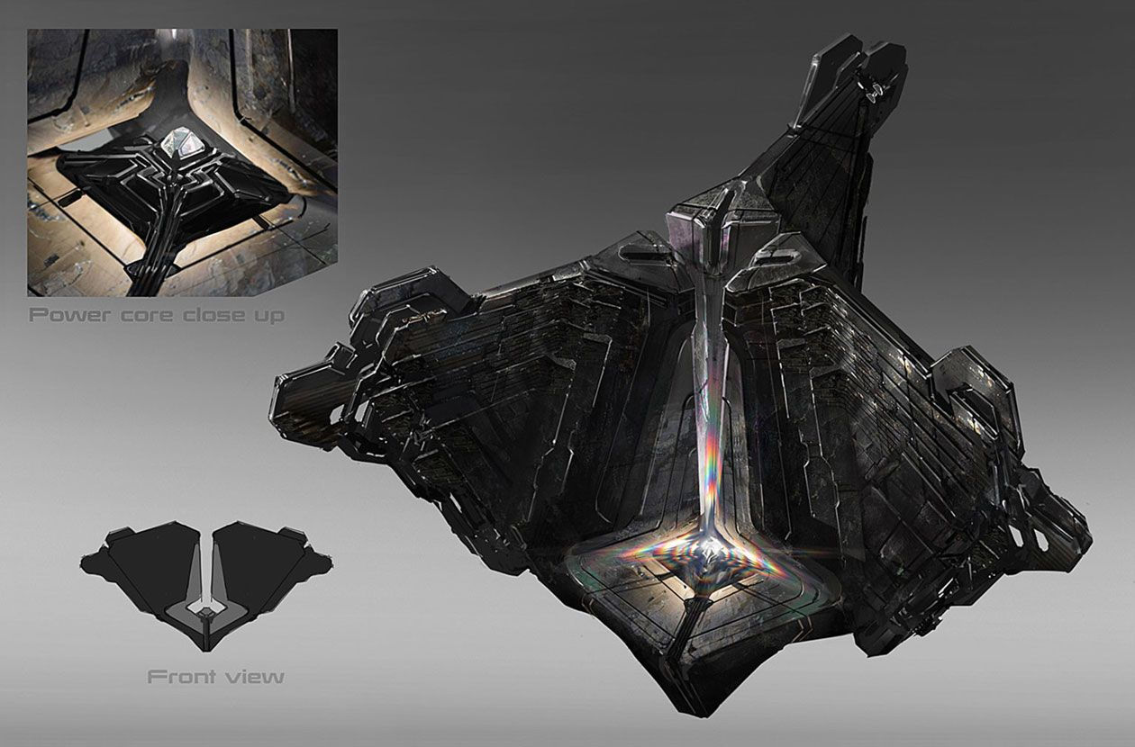 Wallpaper #8miAIJMBSpphPi3-mS3Z154 Derelict Ship Power Core from Mass Effect Andromeda Starship Concept