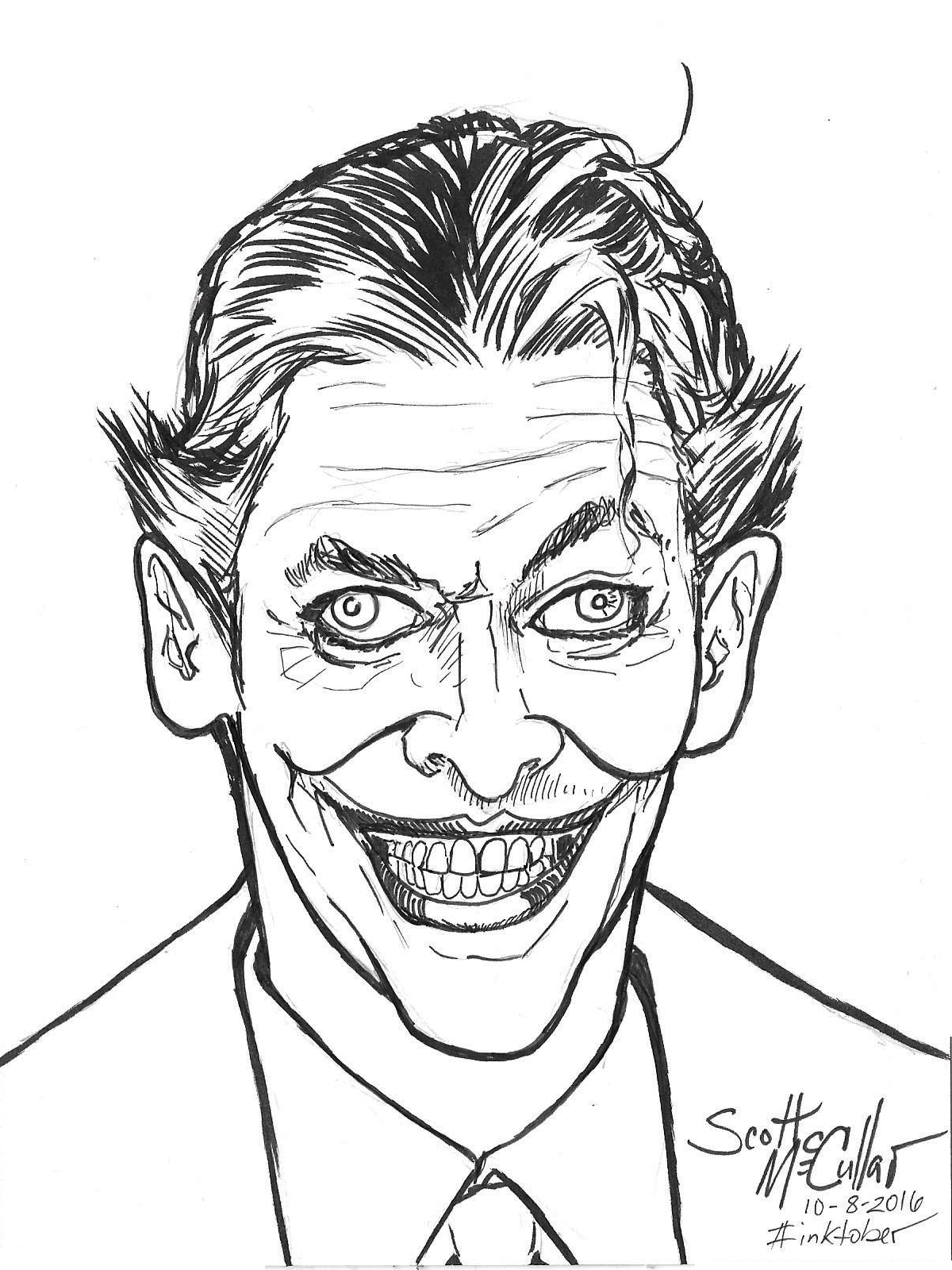 Wallpaper #5s4WJZMB71dOy6JZUxII18 Day 8 the Joker Ink Drawing