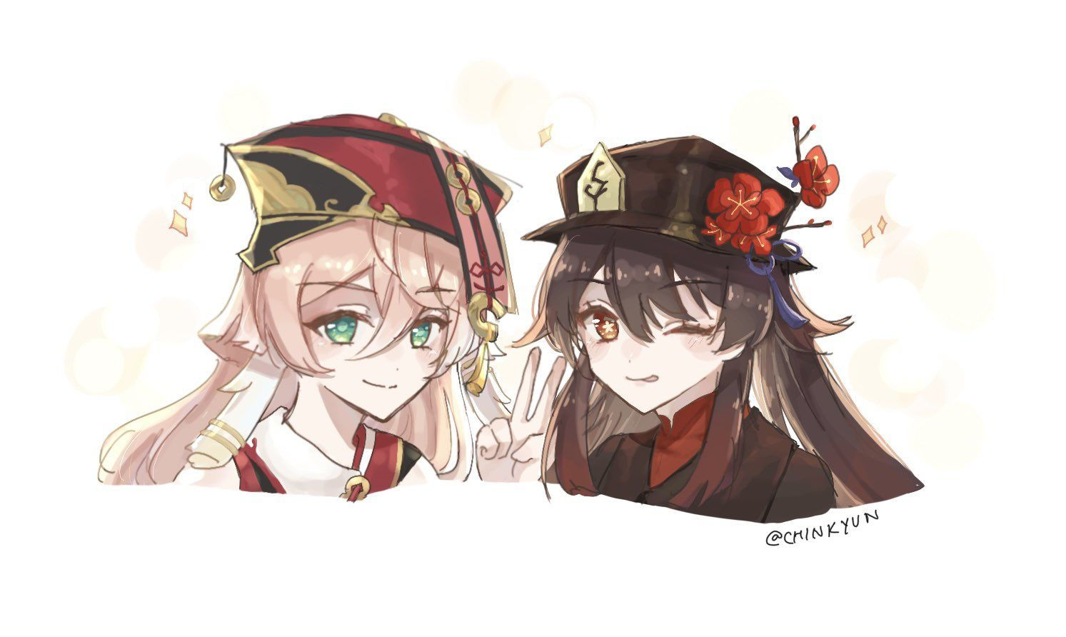 Wallpaper #OBzbQJMB8JfcLg2J8vfe89 Hu Tao and Yan Fei Matching Icons Fan Art Tao Ship Art