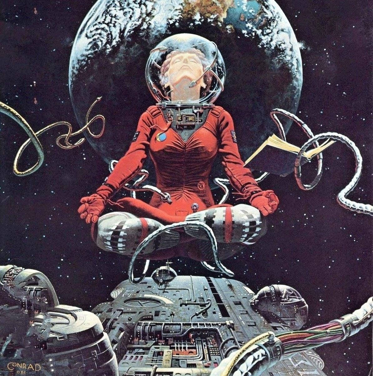 Wallpaper #f2954 Vintage Art Print Science Fiction Retro Ufo Poster Space Etsy