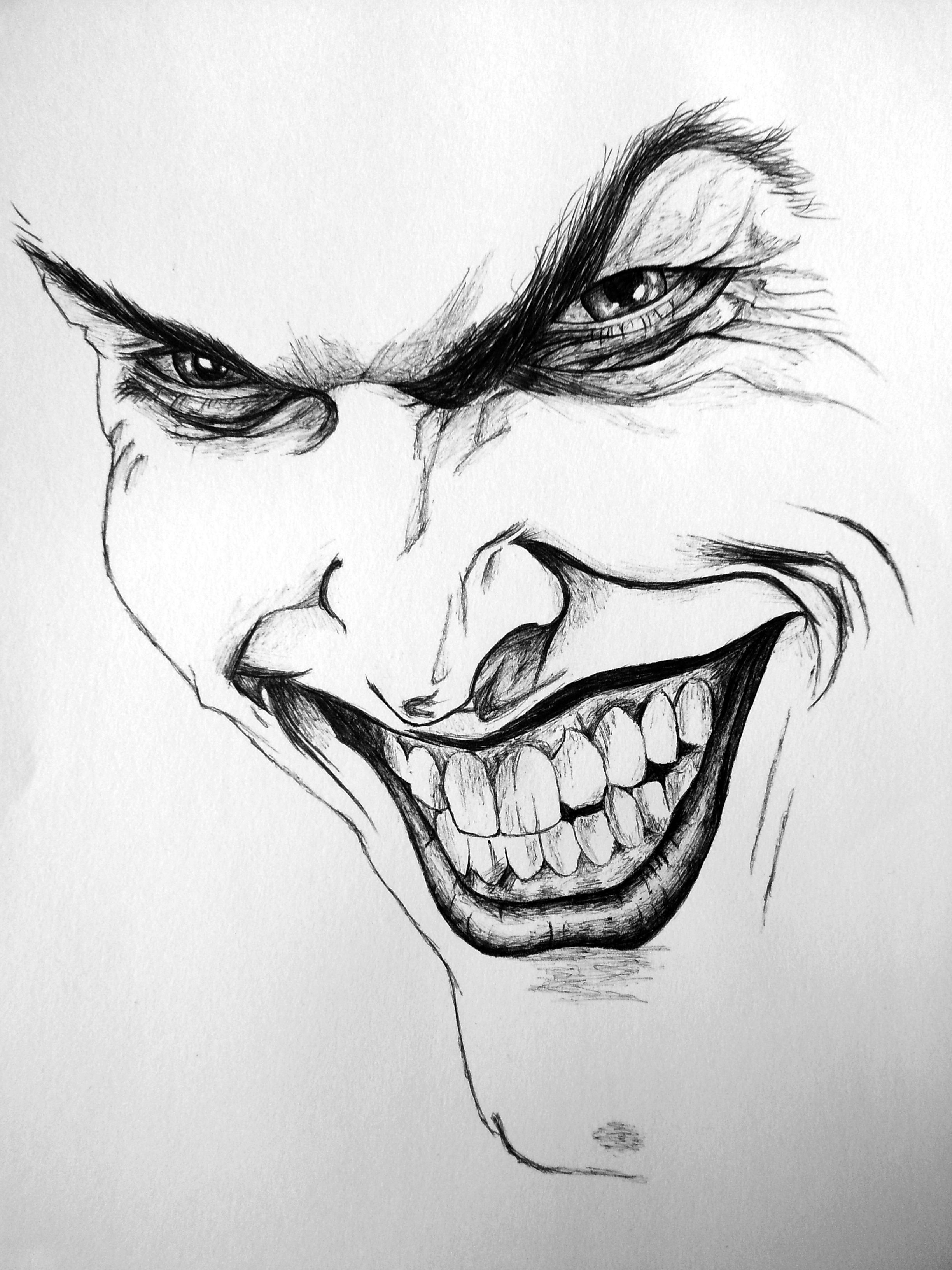 Wallpaper #6mgpH5MBSpphPi3-WCp1407 The Joker Completely Drawn in Biro First Attempt at a Biro Drawing