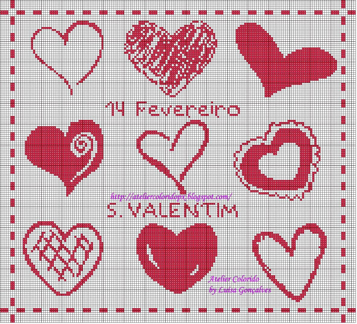 Wallpaper #12eRAJMBSpphPi3-GKYv73 Corazones En Punto Cruz 123 Cross Stitch Small Cross Stitch Cross