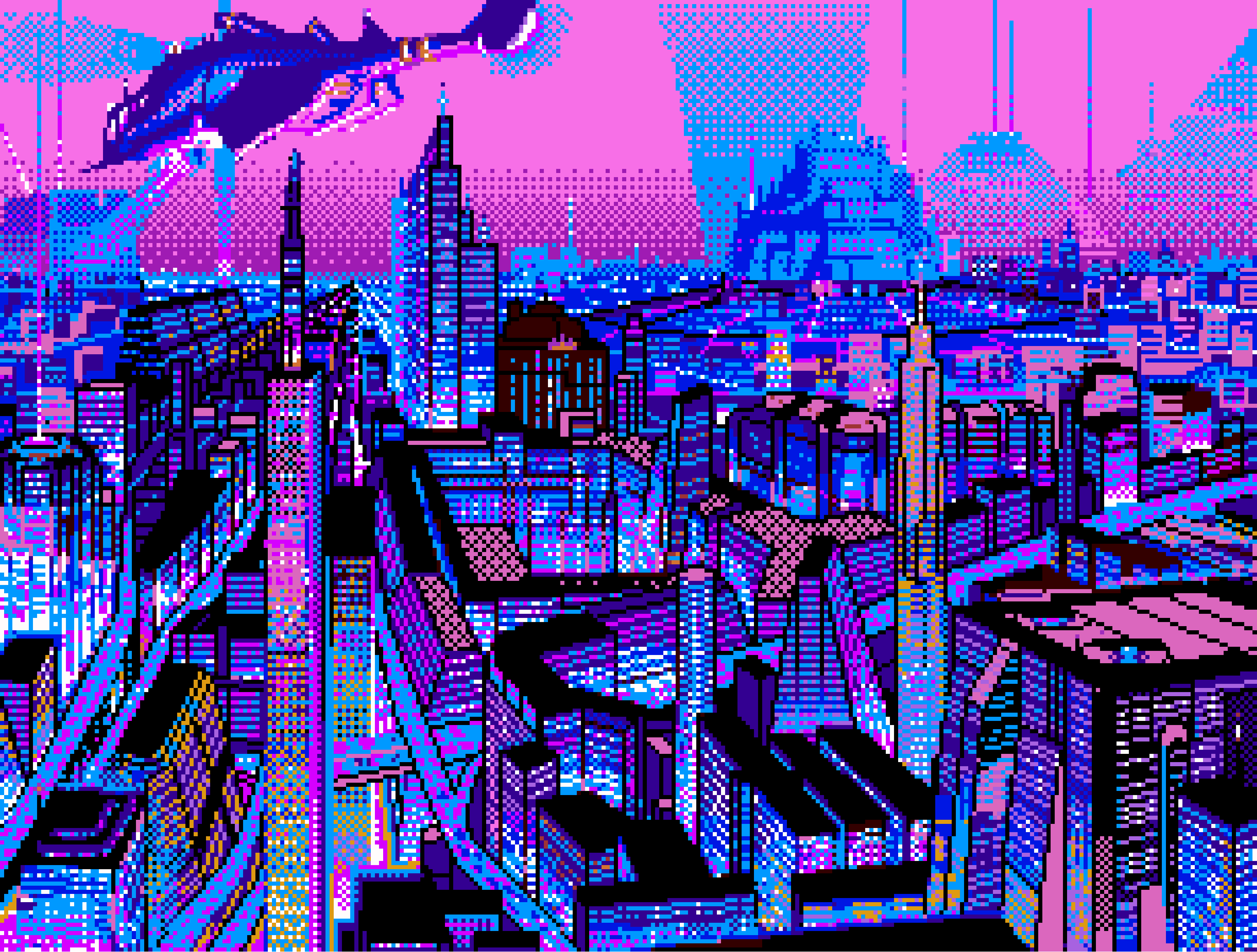 Wallpaper #EnSKyI4B_8f4nGFaiHPT25 2d Pixel Art Cyberpunk Aesthetic Cyberpunk City Neon Aesthetic