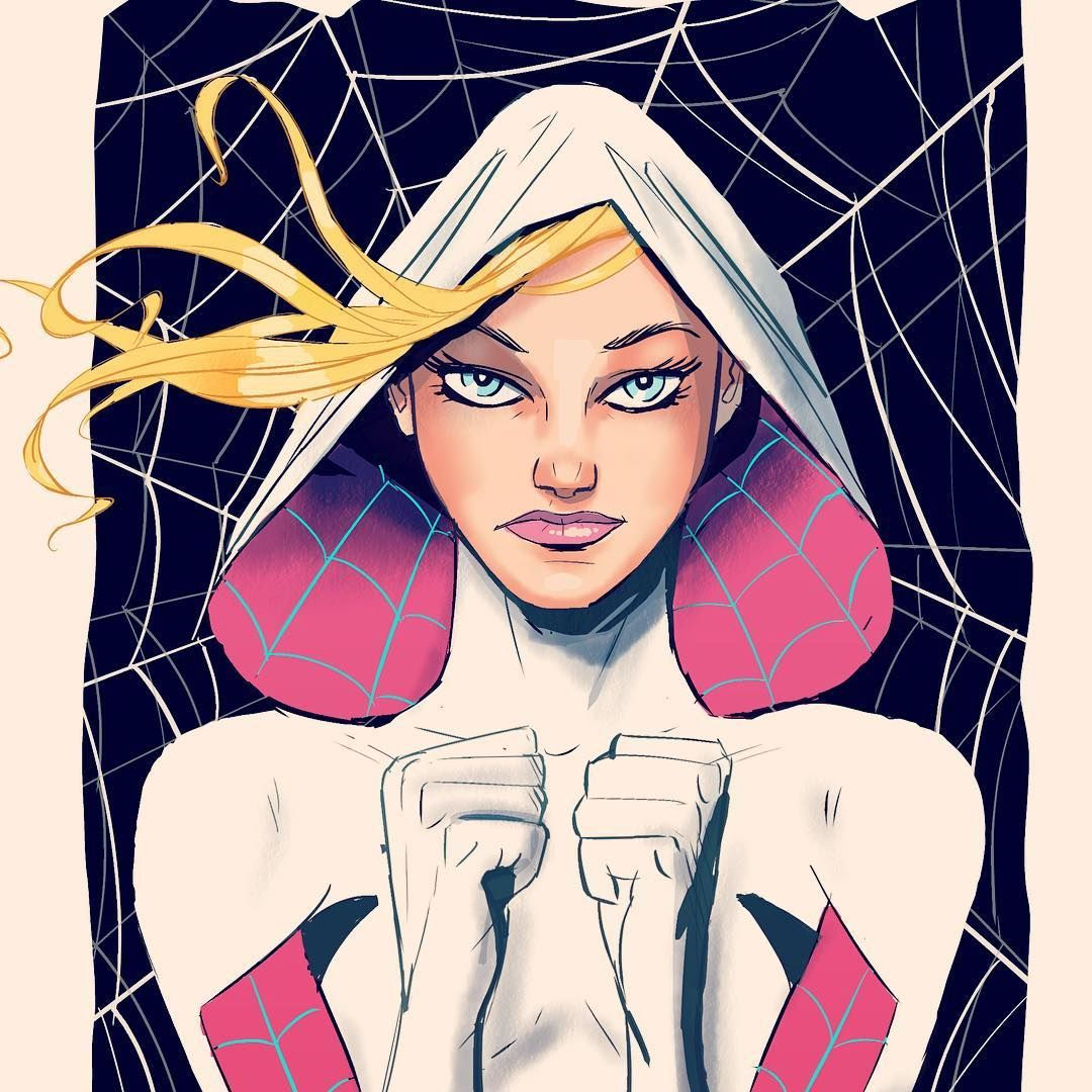 Wallpaper #AfSaOpMBKFX8bn3rEnm39 Johnny Lighthands on Instagram Spider Gwen Sketch Spidergwen