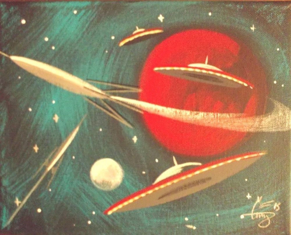 Wallpaper #2LgT3ZIBJvJKYCmEjv7f18 Art of Atomic Age Retro Futurism Retro Art Space Art
