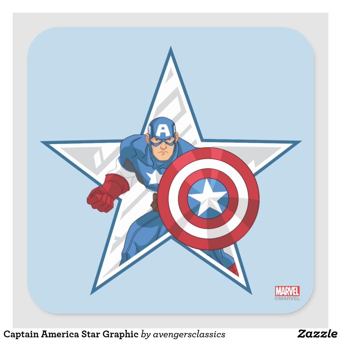 Wallpaper #BzF5NZMB5zzyi_yYlFe6221 Captain America Star Graphic Square Sticker Zazzlecom Captain