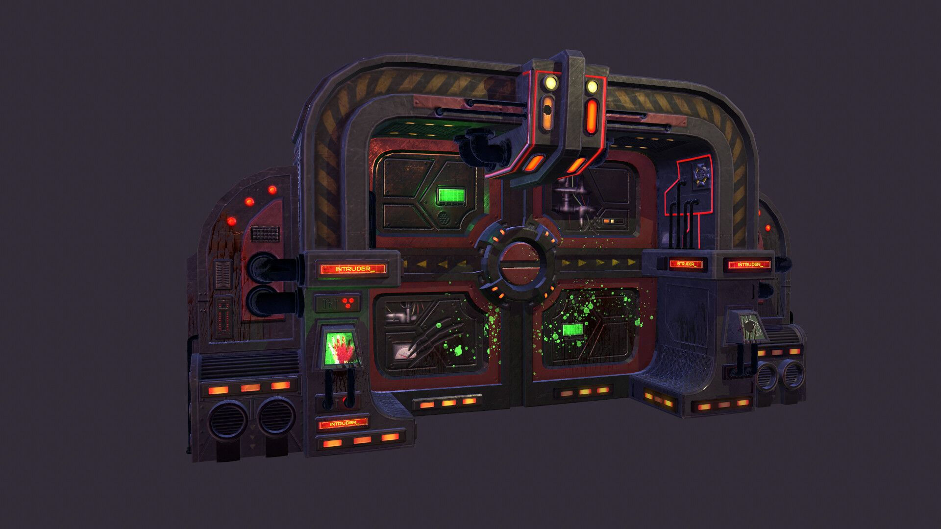 Wallpaper #NWegBpMBSpphPi3-J8JF371 Hand Painted Scifi Gate Texture