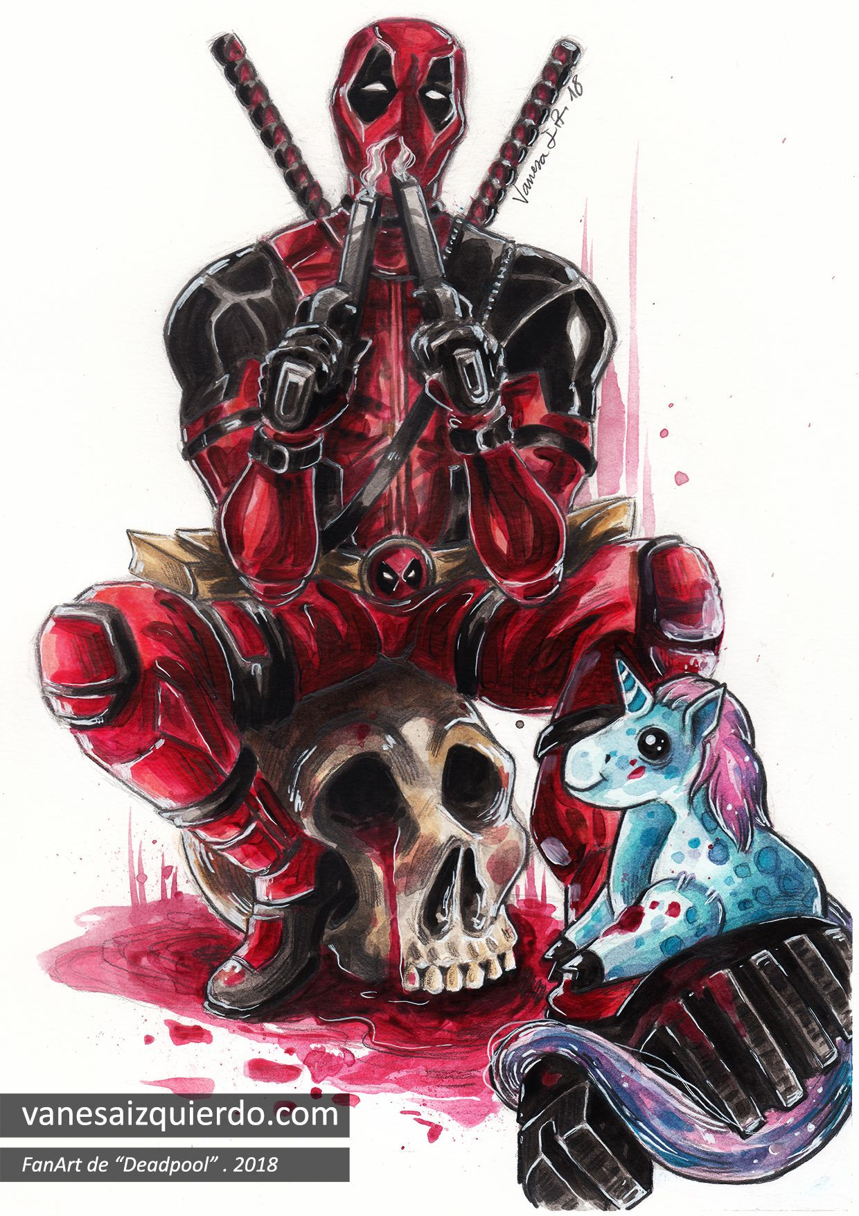Wallpaper #7BGlM5MBXrlMTfB52Epu334 Deadpool Fanart Por Vanesaizquierdo Dibujando Arte De Deadpool