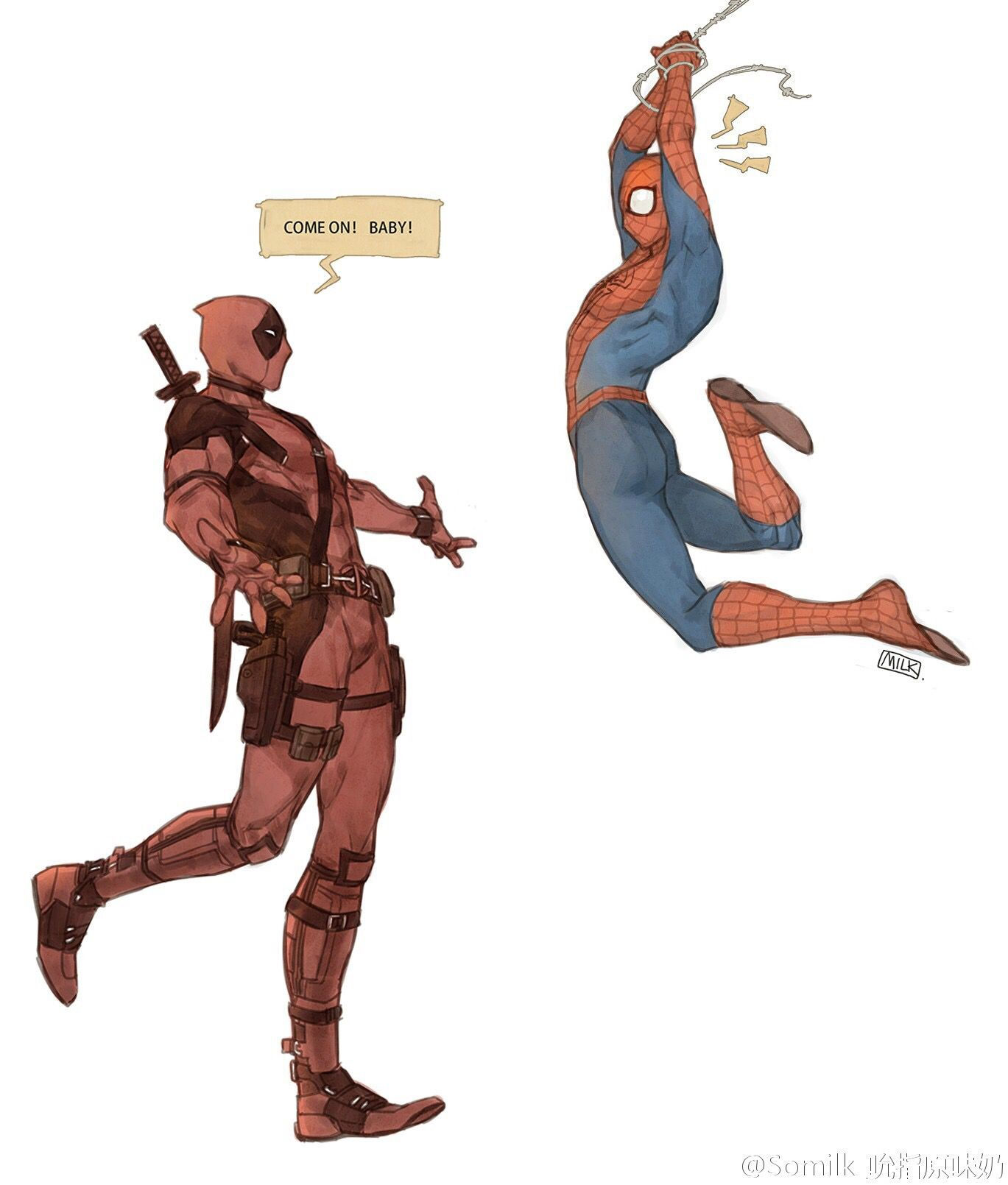 Wallpaper #7BGlM5MBXrlMTfB52Epu29 Deadpool X Spiderman at Somilk Marvel Nguoi Nhen Sieu Anh Hung