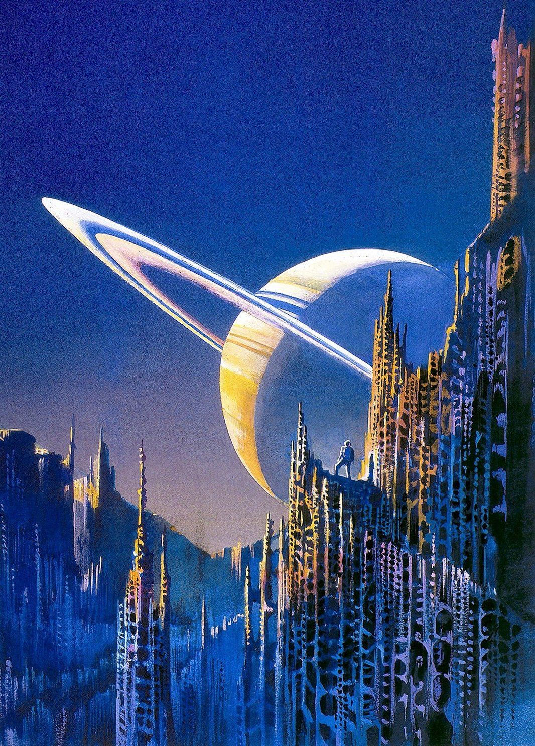 Wallpaper #f2954 Vintage Art Print Science Fiction Retro Ufo Poster Space Etsy